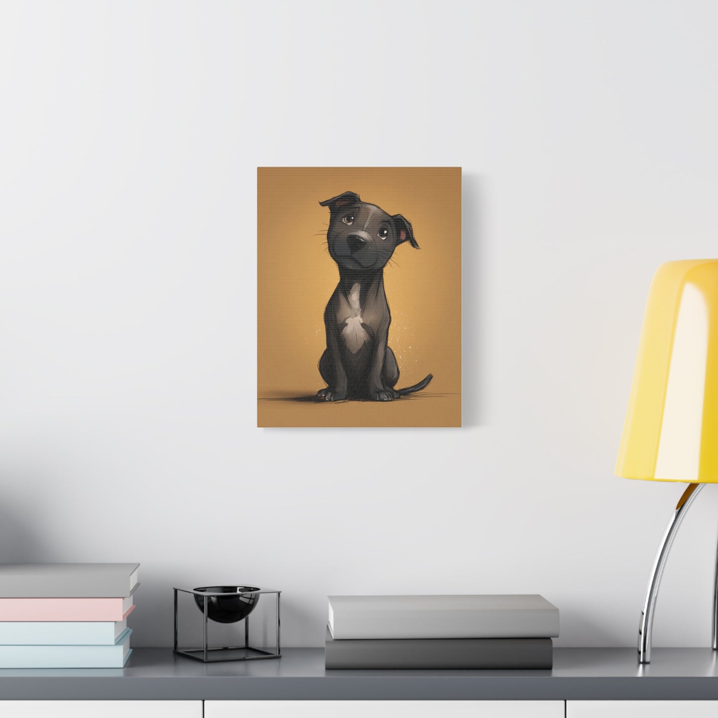 Adorable Dog Art Canvas Print, Perfect for Pet Lovers, Home Décor, Dog Memory, Gift for Animal Lovers, Unique Wall Art