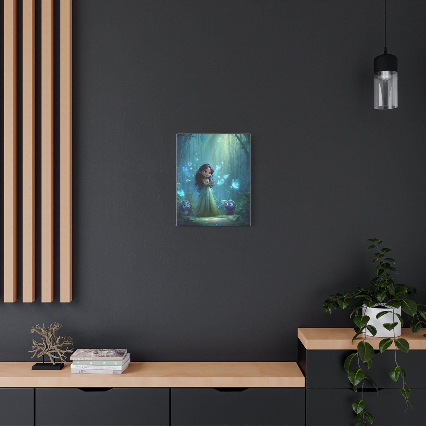 Whimsical Fairy Tale Canvas Wall Art, Enchanted Forest Decor, Fantasy Children's Room Wall Art, Magical Gift for Kids, Home Decor