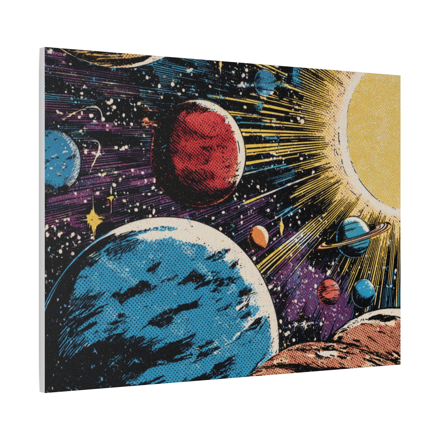 Canvas Print - Comic Book Style Planets