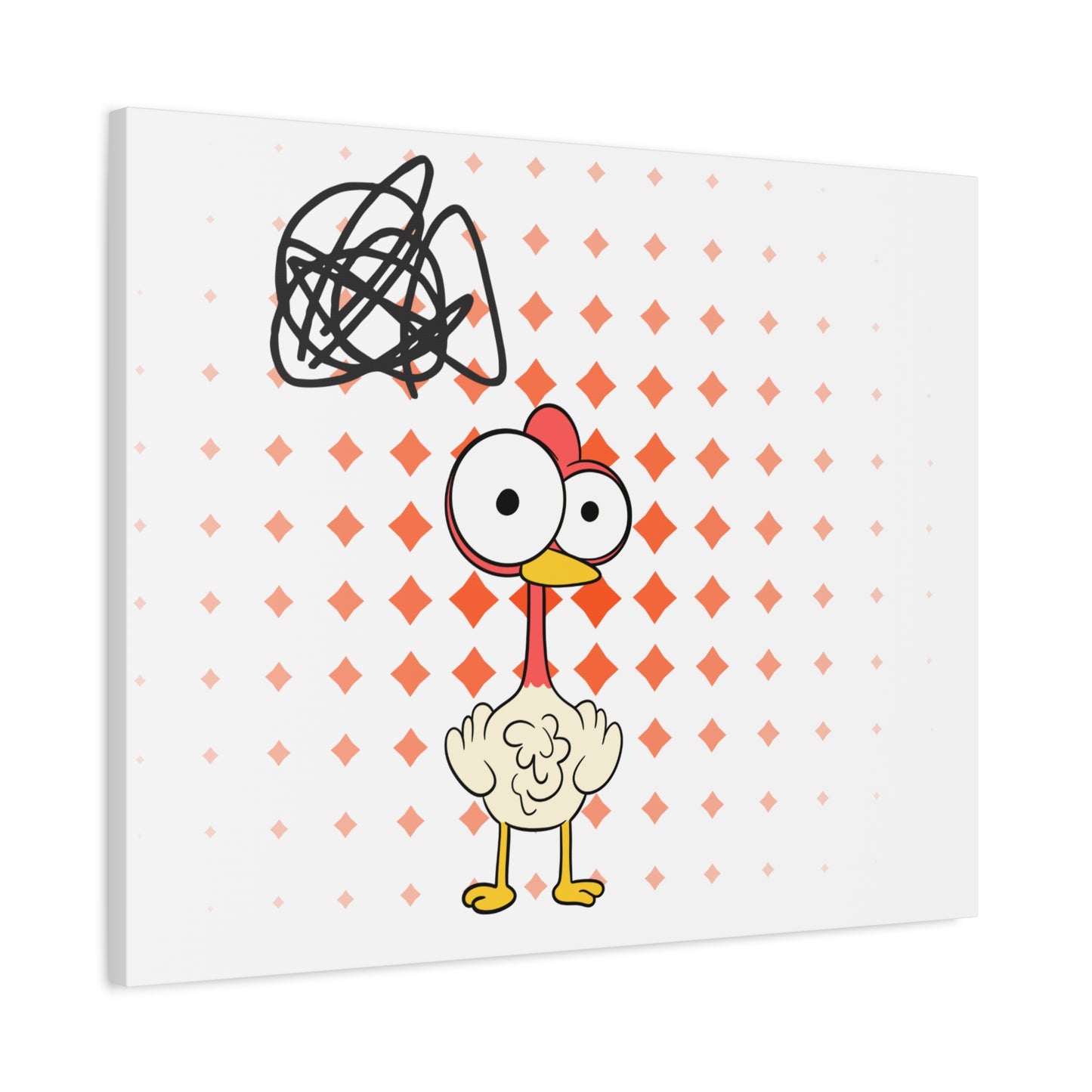 Whimsical Chicken Canvas Wall Art