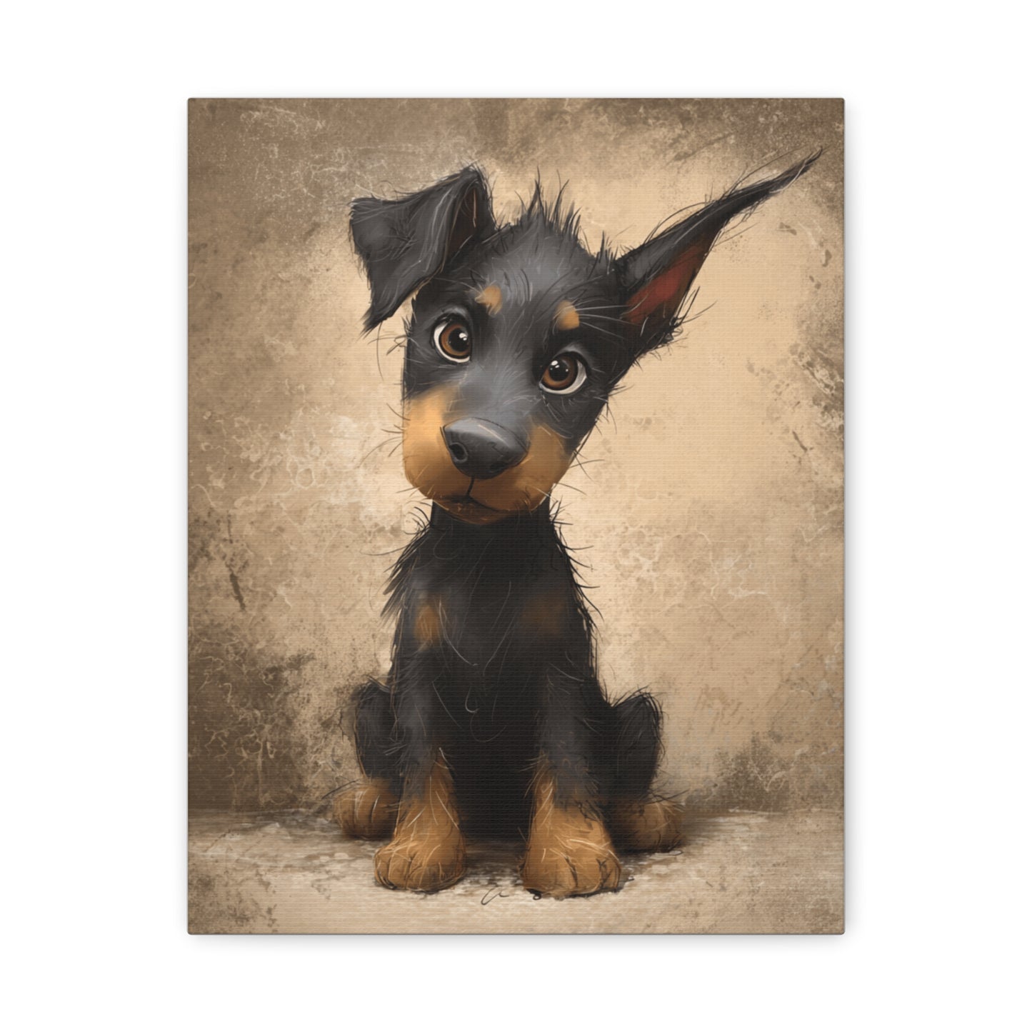 Pet Portrait Canvas, Dog Art Print, Wall Decor, Puppy Lover Gift, Animal Artwork, Home Decoration, Dog Lover Gift