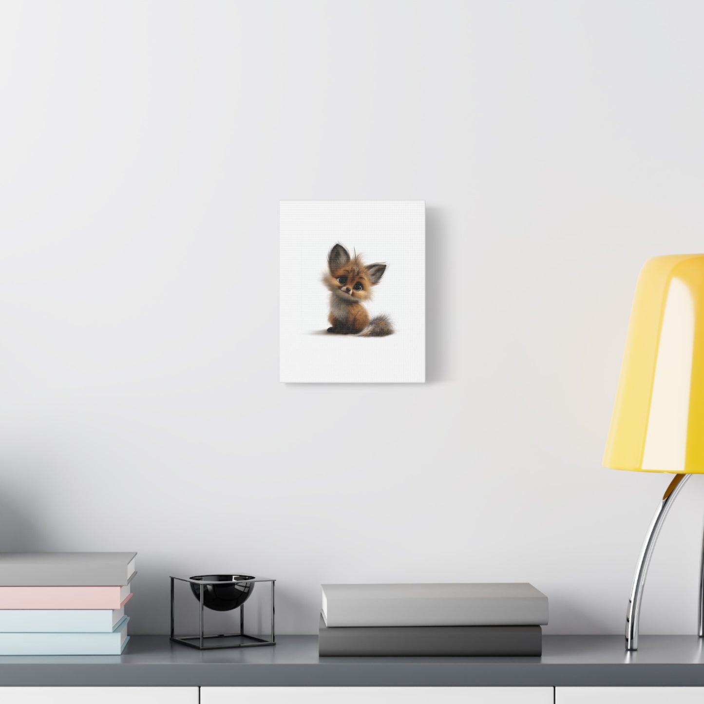 Adorable Fox Canvas Art Print, Cute Nursery Wall Decor, Baby Shower Gift, Animal Lover Home Decor, Kids Room Decoration