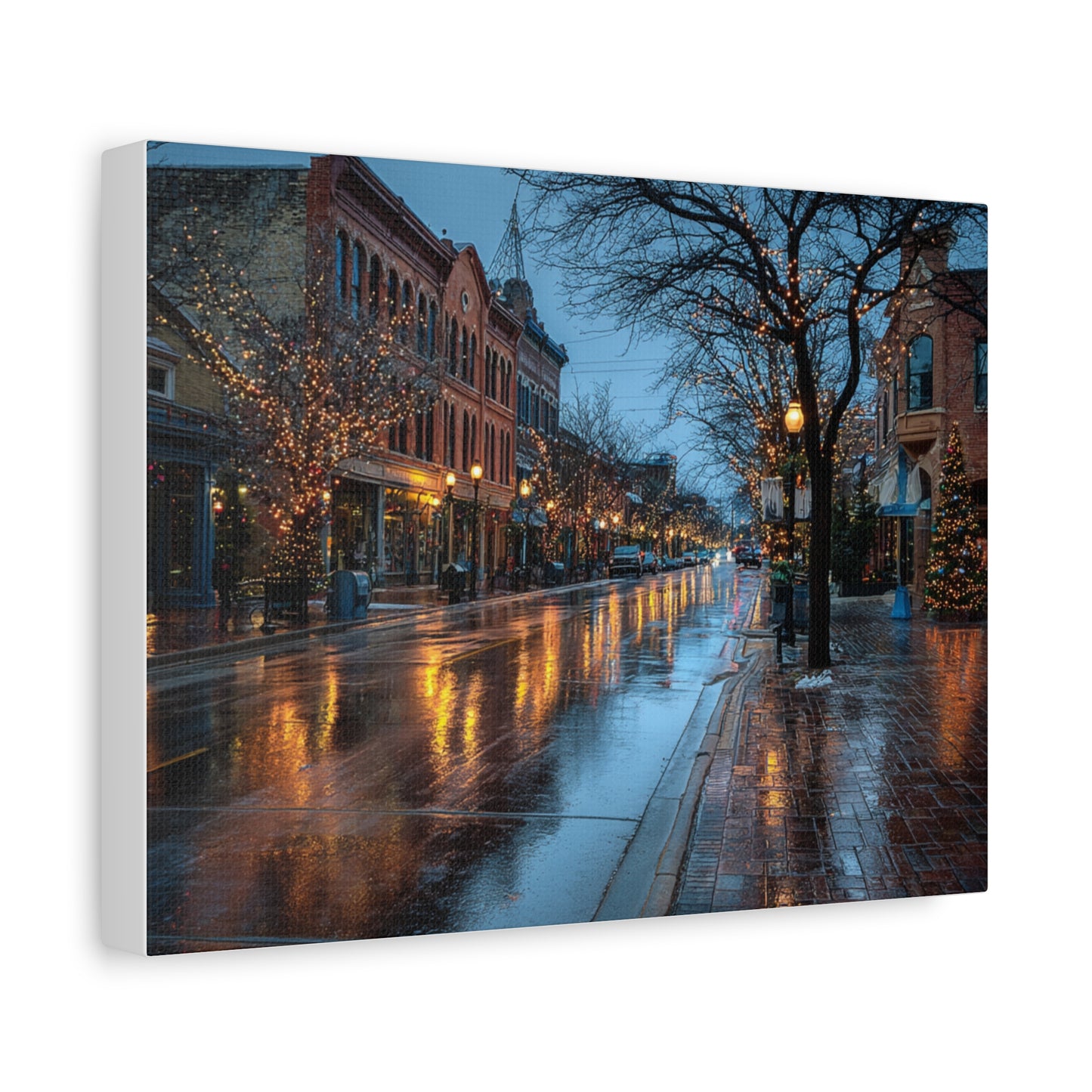 Canvas Print Winter Scene Holland Michigan Christmas