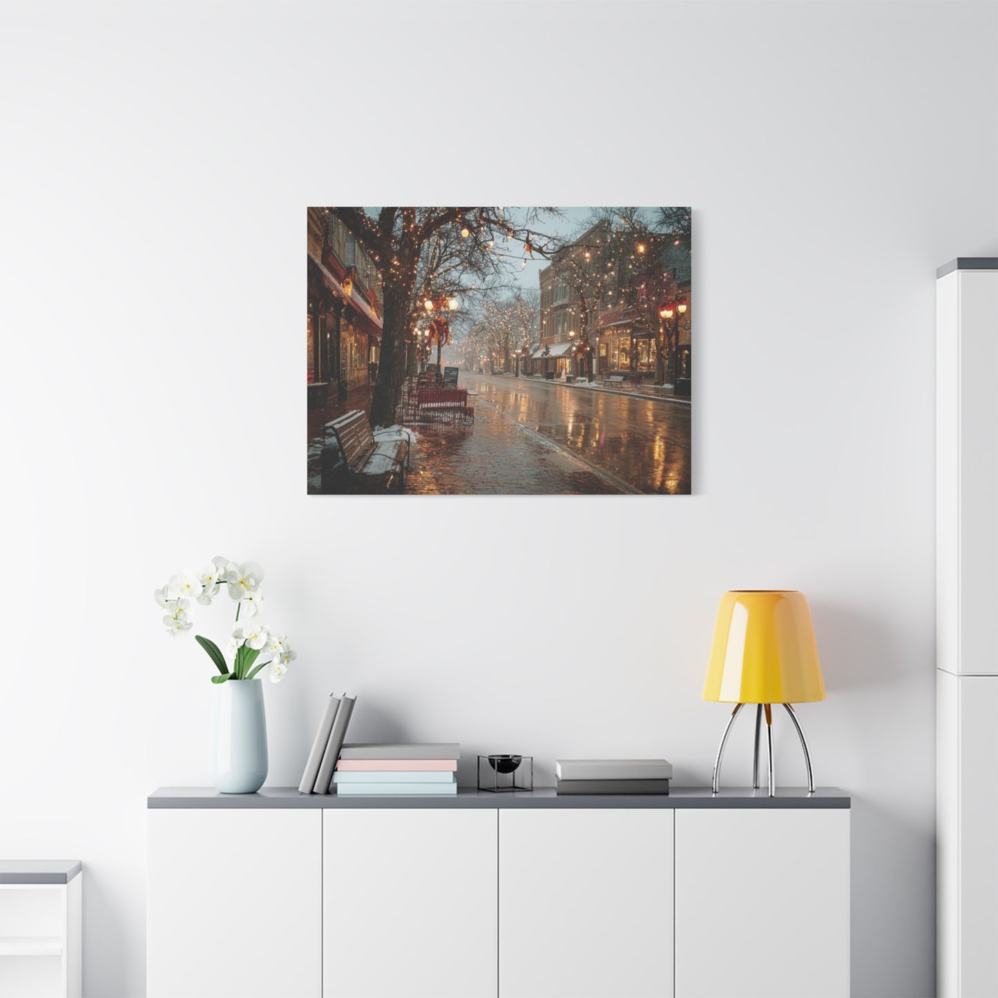 Cozy Winter Canvas Wall Art, Holiday Decor, Home Decoration, Gift for Her, Christmas Vibes, Seasonal Artwork