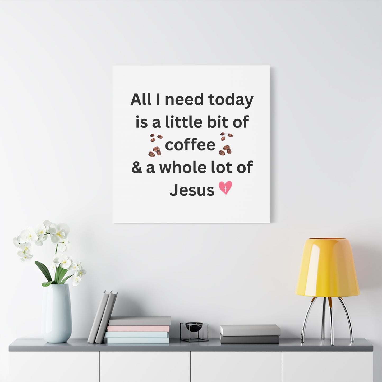 Coffee and Jesus Wall Art Canvas
