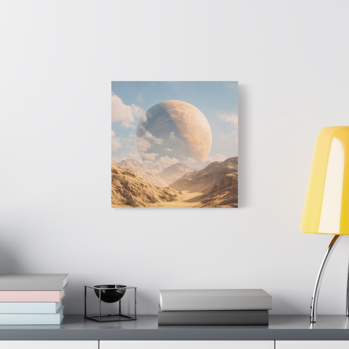 Stretched Canvas Wall Art - Dreamy Planet Landscape, Home Decor, Gallery Wall, Gift for Space Lovers, Nature Theme