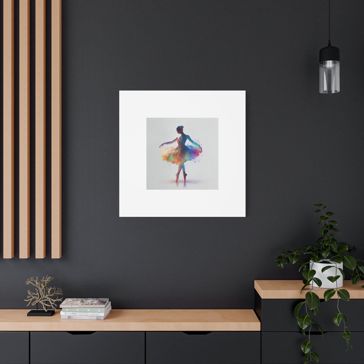 Canvas Print - Beautiful Ballerina with Color Splash - Perfect for a Little Dancer's Room