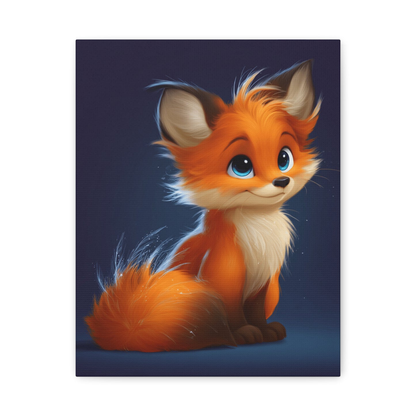 Whimsical Fox Canvas Art Print, Cute Wall Decor, Animal Lover Gift, Children's Room Decor, Nursery Wall Art, Fox Artwork