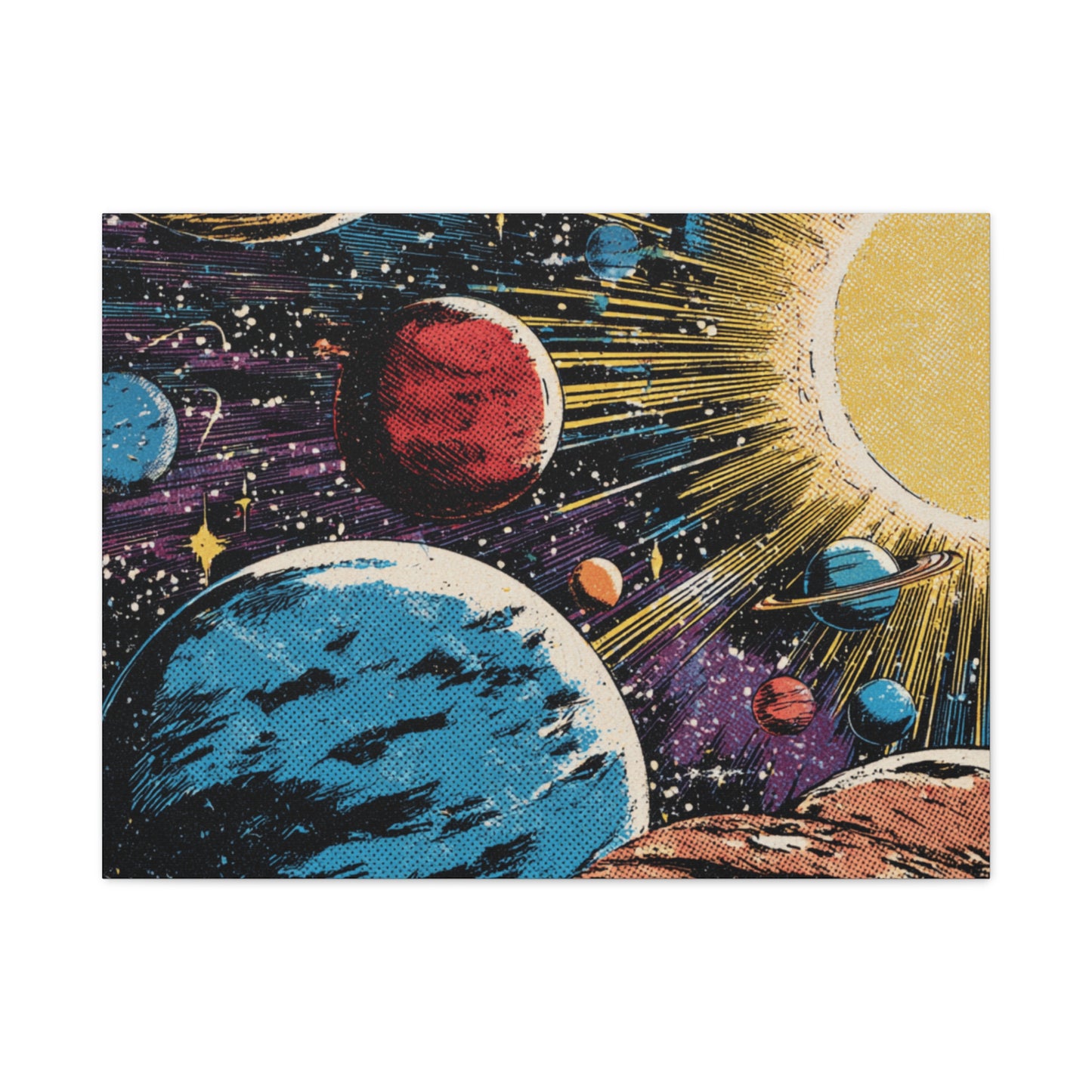 Canvas Print - Comic Book Style Planets