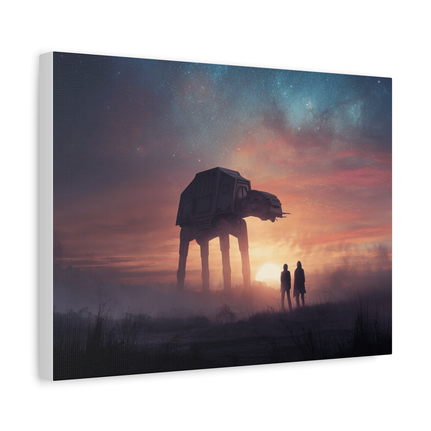 Star Wars Inspired Matte Canvas Art, Sci-Fi Wall Art, Modern Home Decor, Movie Lover Gift, Galactic Artwork