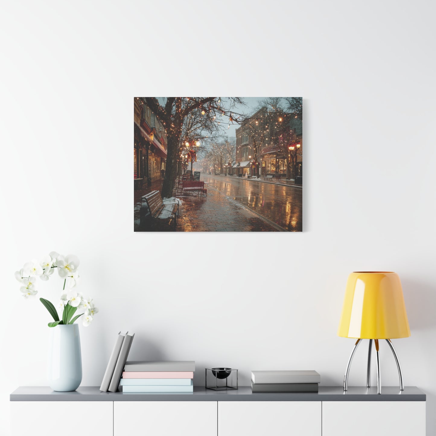Cozy Winter Canvas Wall Art, Holiday Decor, Home Decoration, Gift for Her, Christmas Vibes, Seasonal Artwork