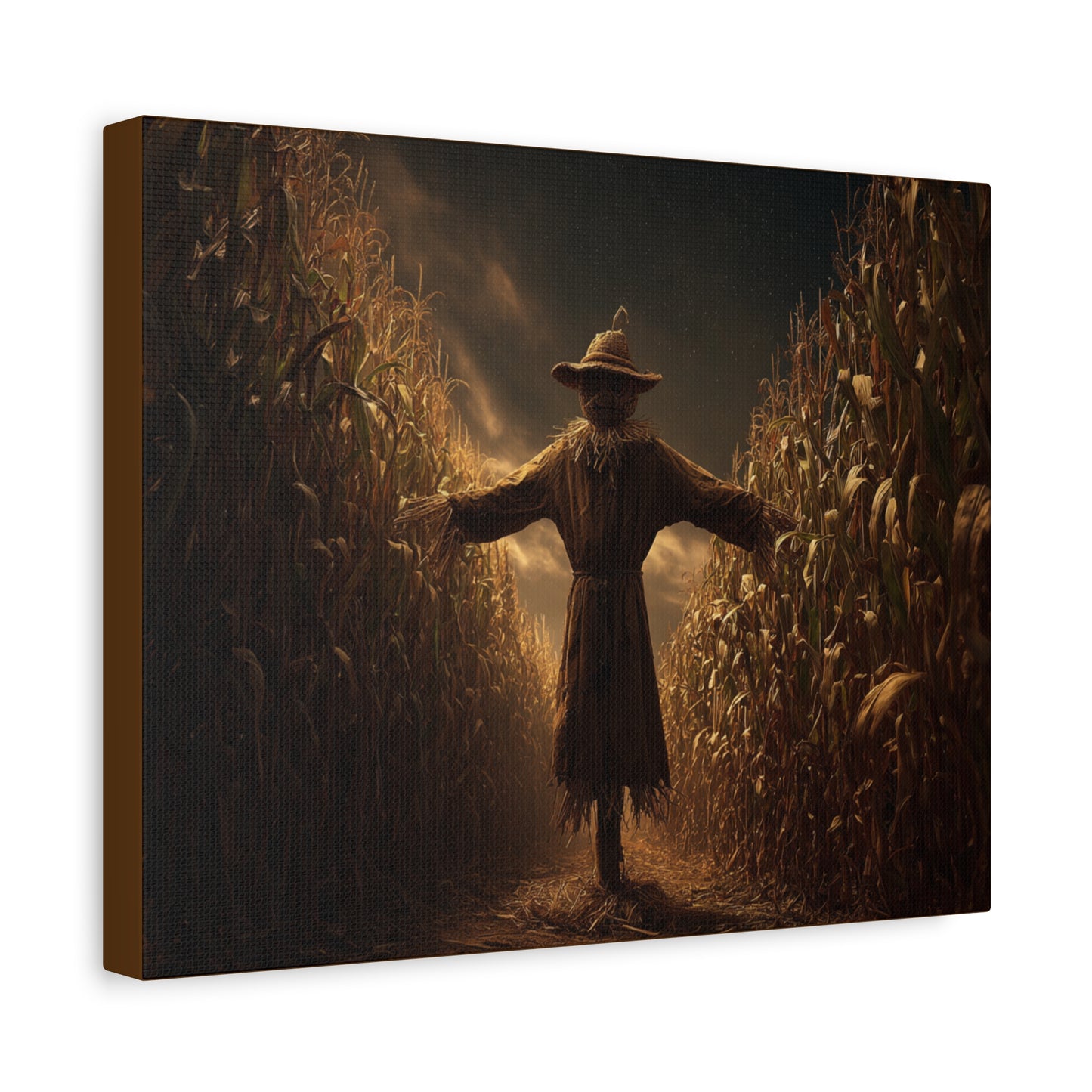 Canvas Print -  Scarecrow in Field - Wall Art Decor - Halloween
