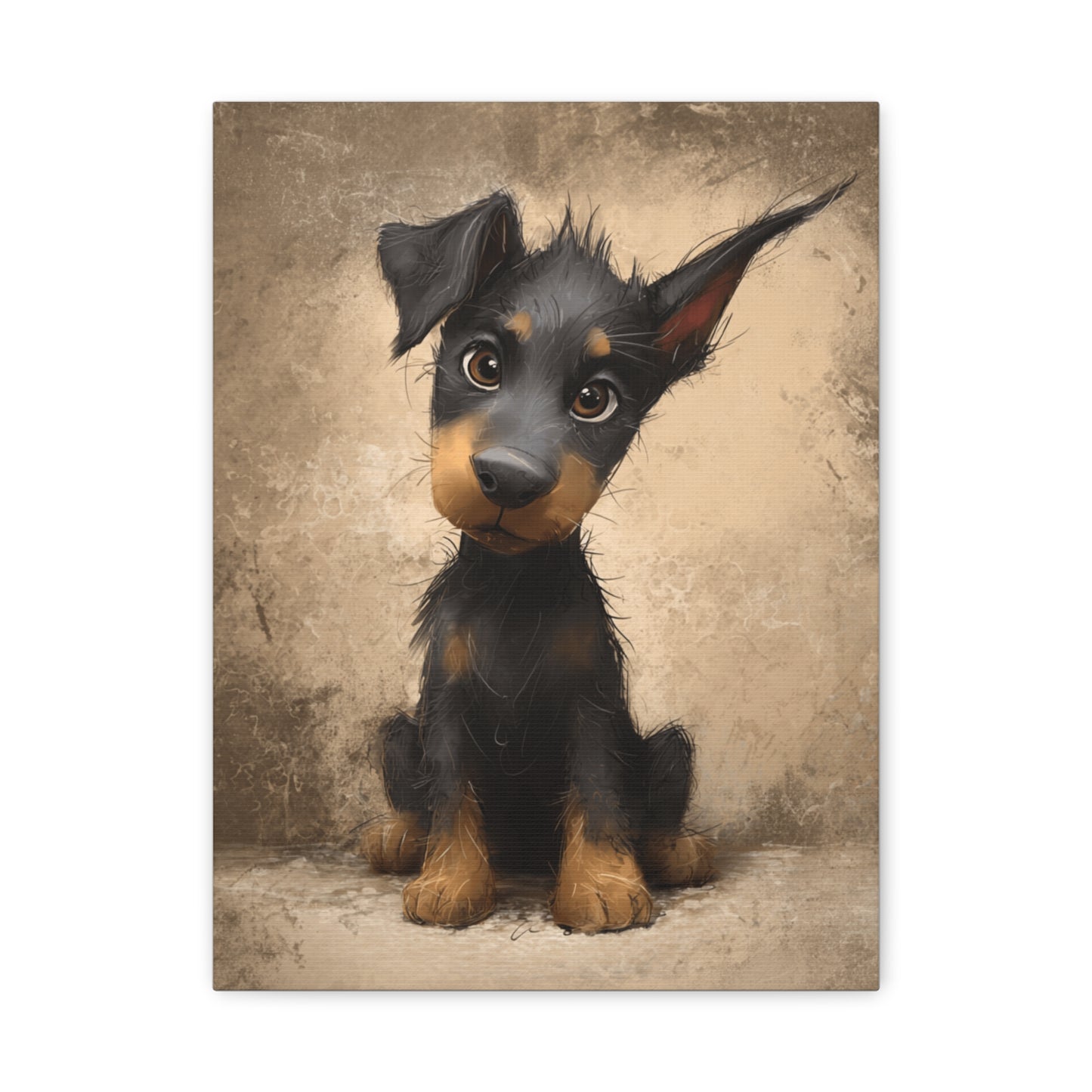 Pet Portrait Canvas, Dog Art Print, Wall Decor, Puppy Lover Gift, Animal Artwork, Home Decoration, Dog Lover Gift