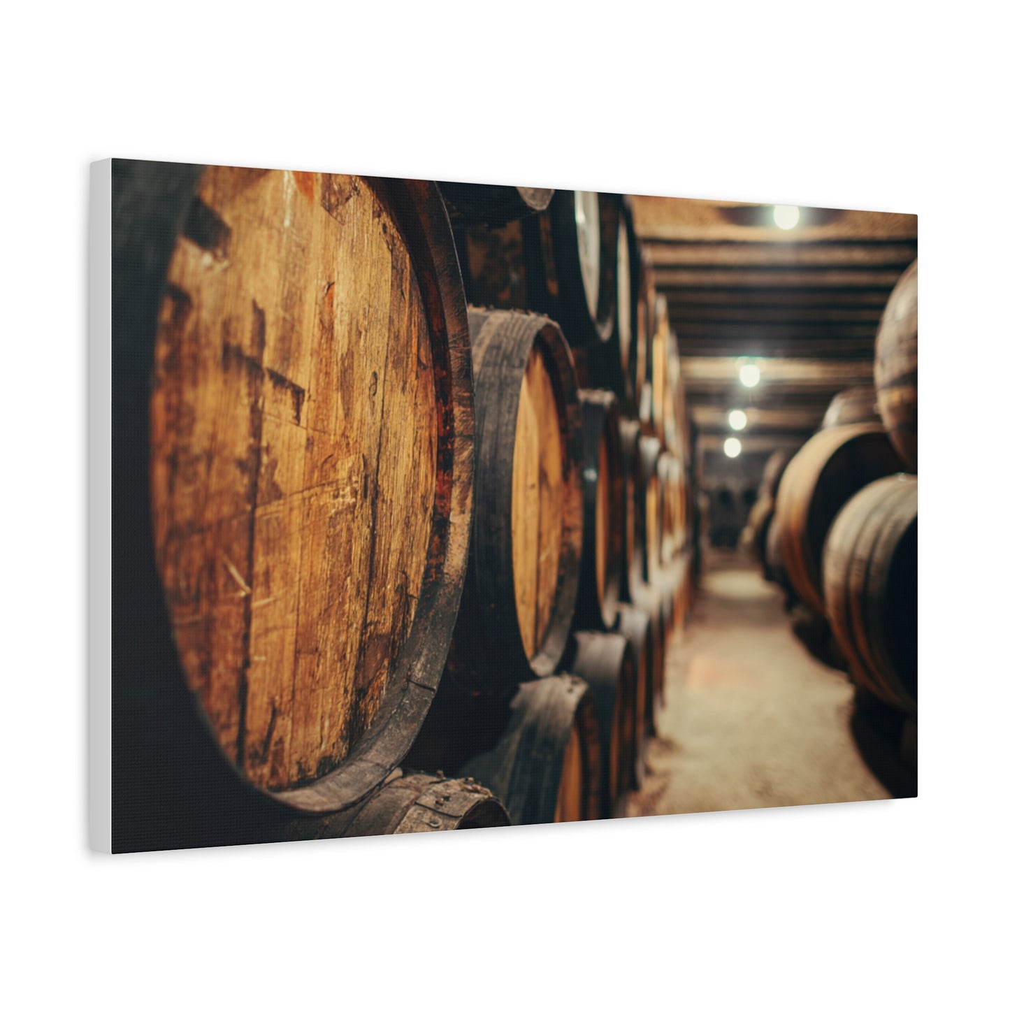 Rustic Wine Barrel Canvas Print