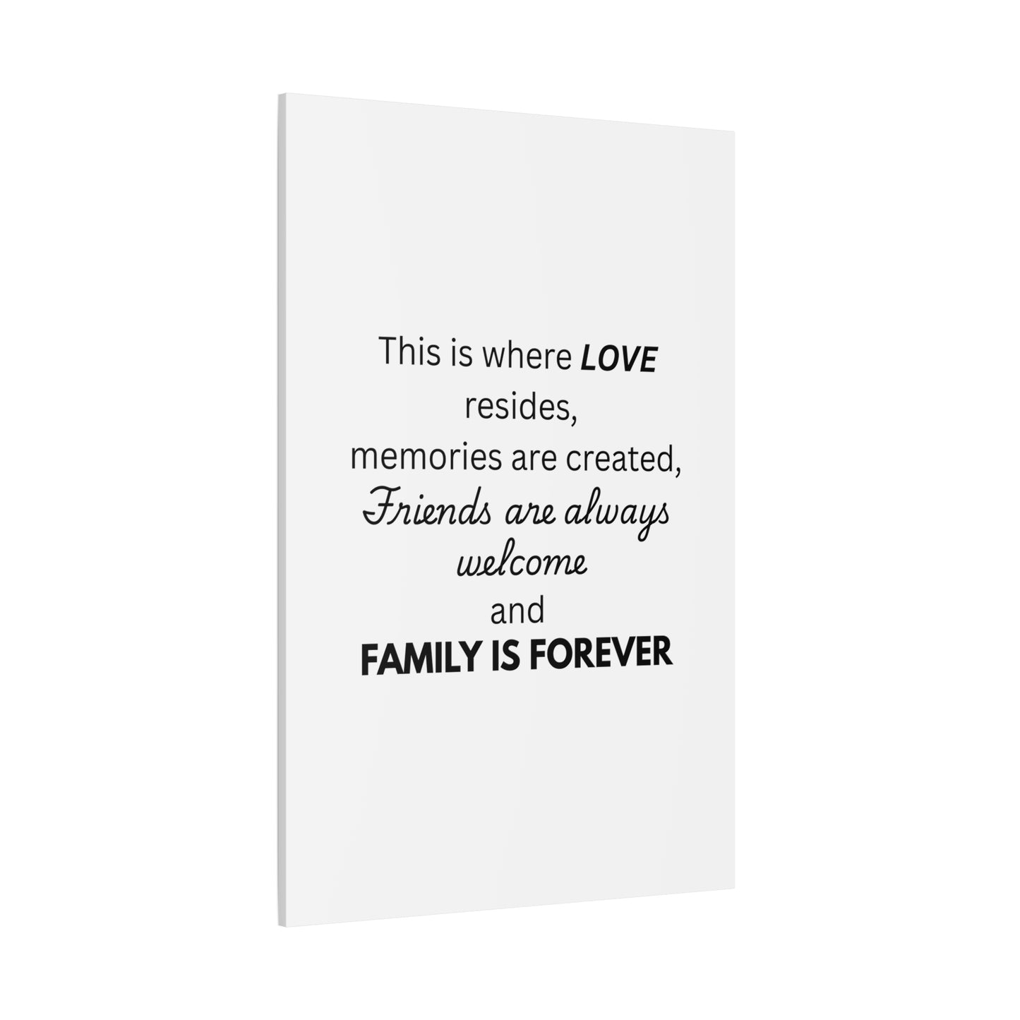 Love Family Canvas Artwork