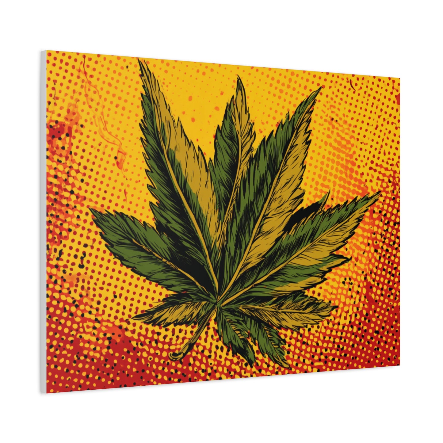 Canvas Print Pop Art Marijuana Leaf