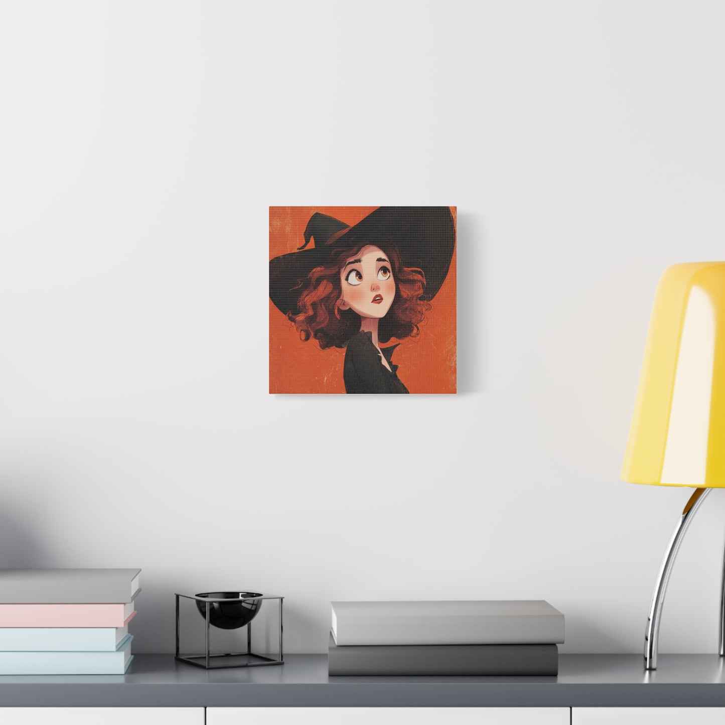 Whimsical Witch Canvas Print, Halloween Decor, Art for Home, Gift for Witches, Fall Wall Art, Magic Lover's Gift