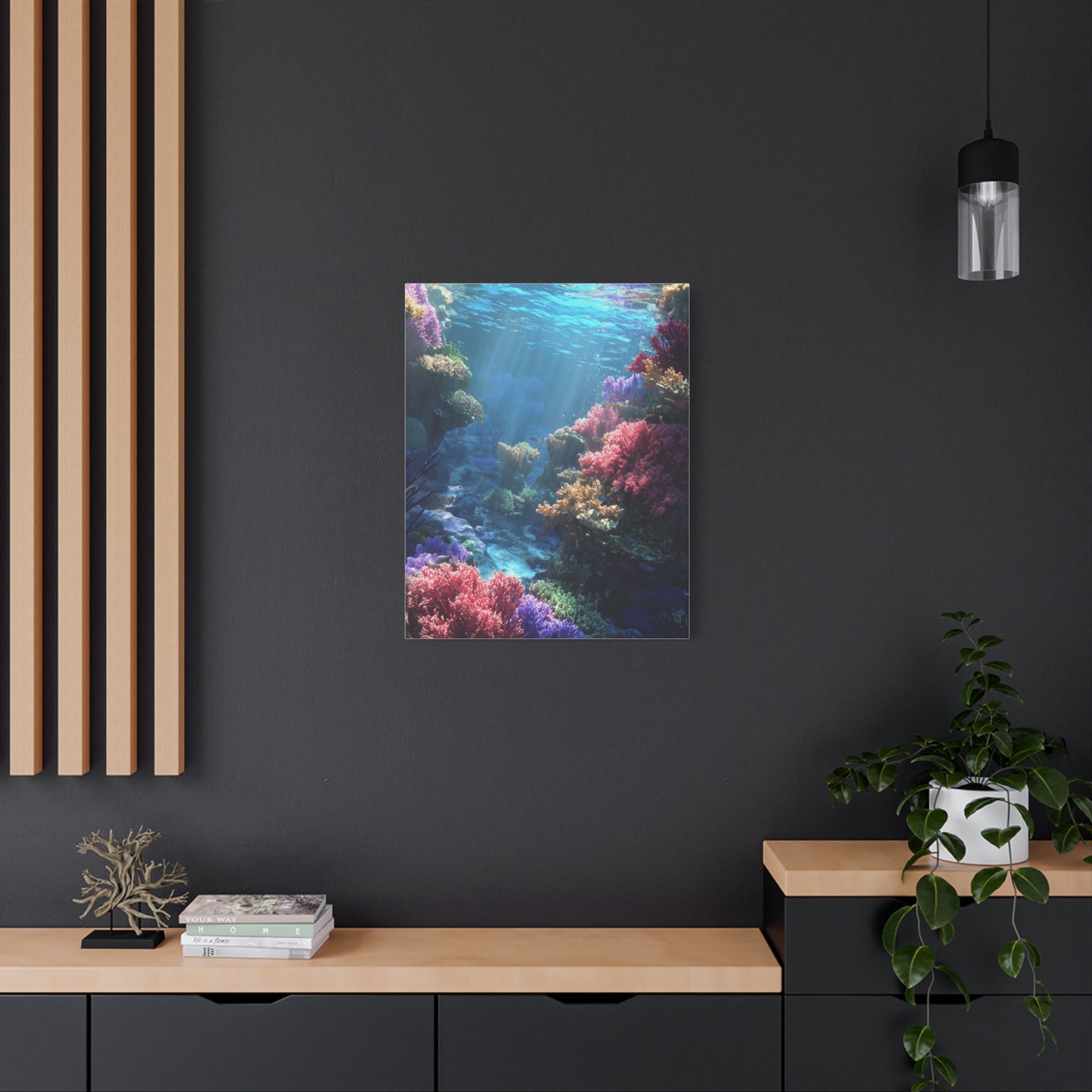 Vibrant Coral Reef Canvas Art, Underwater Decor, Ocean Wall Art, Beach House Decor, Gift for Ocean Lovers