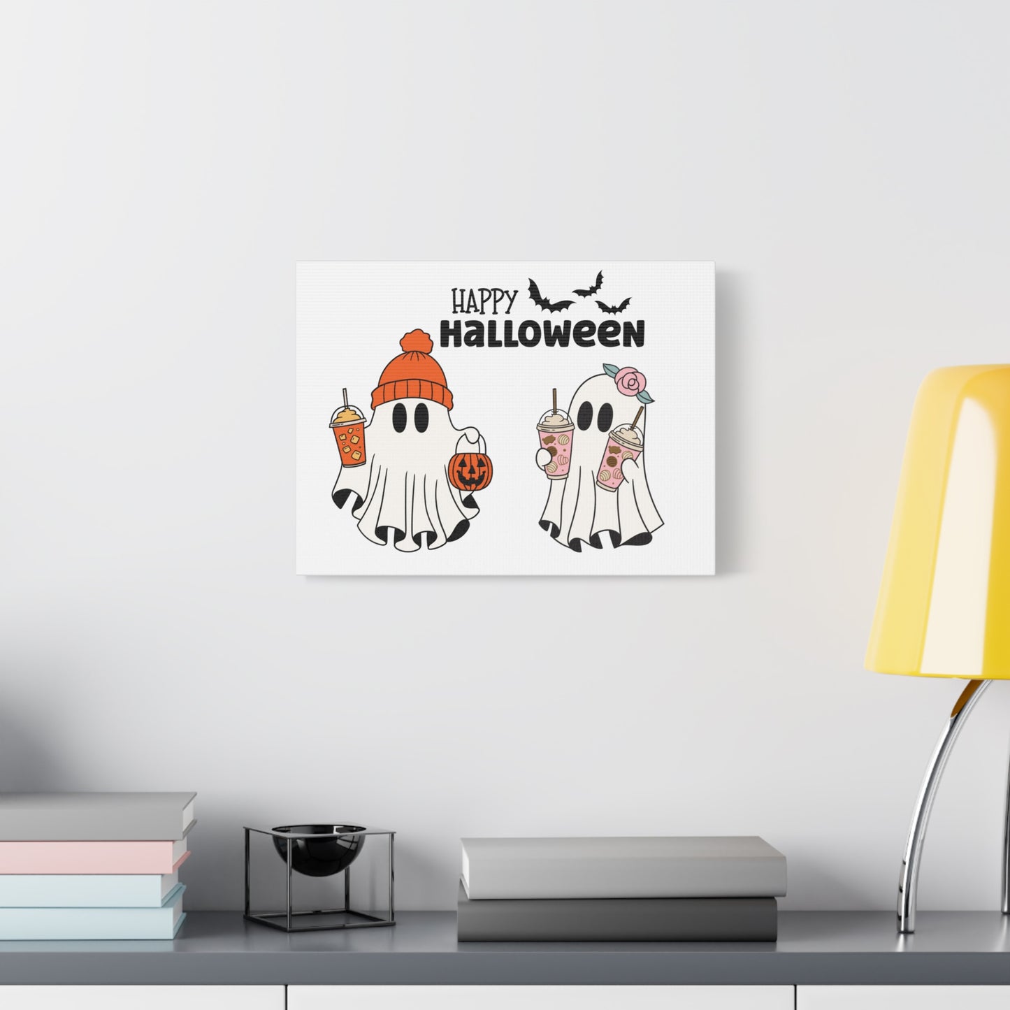 Canvas Print - Adorable Ghost Friends, Happy Halloween