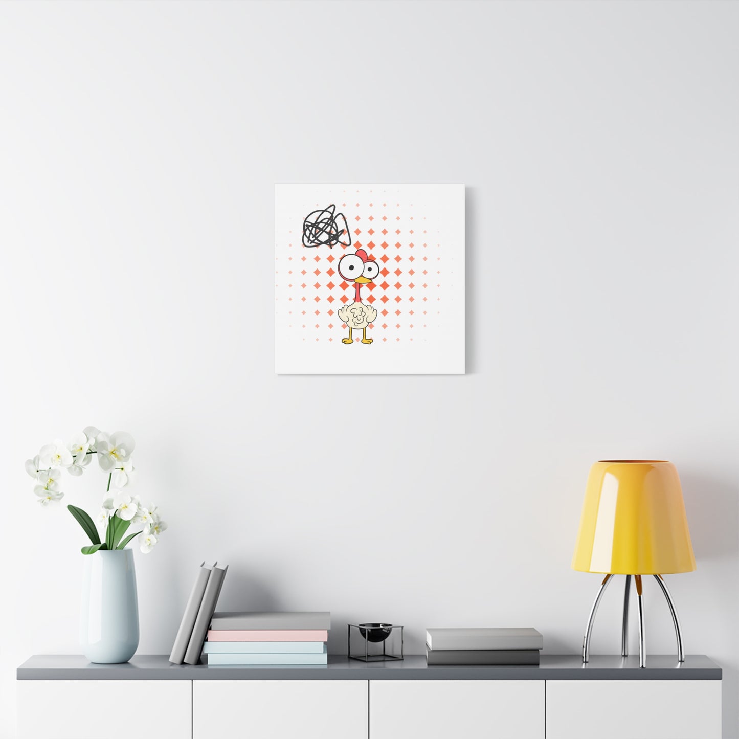 Whimsical Chicken Canvas Wall Art