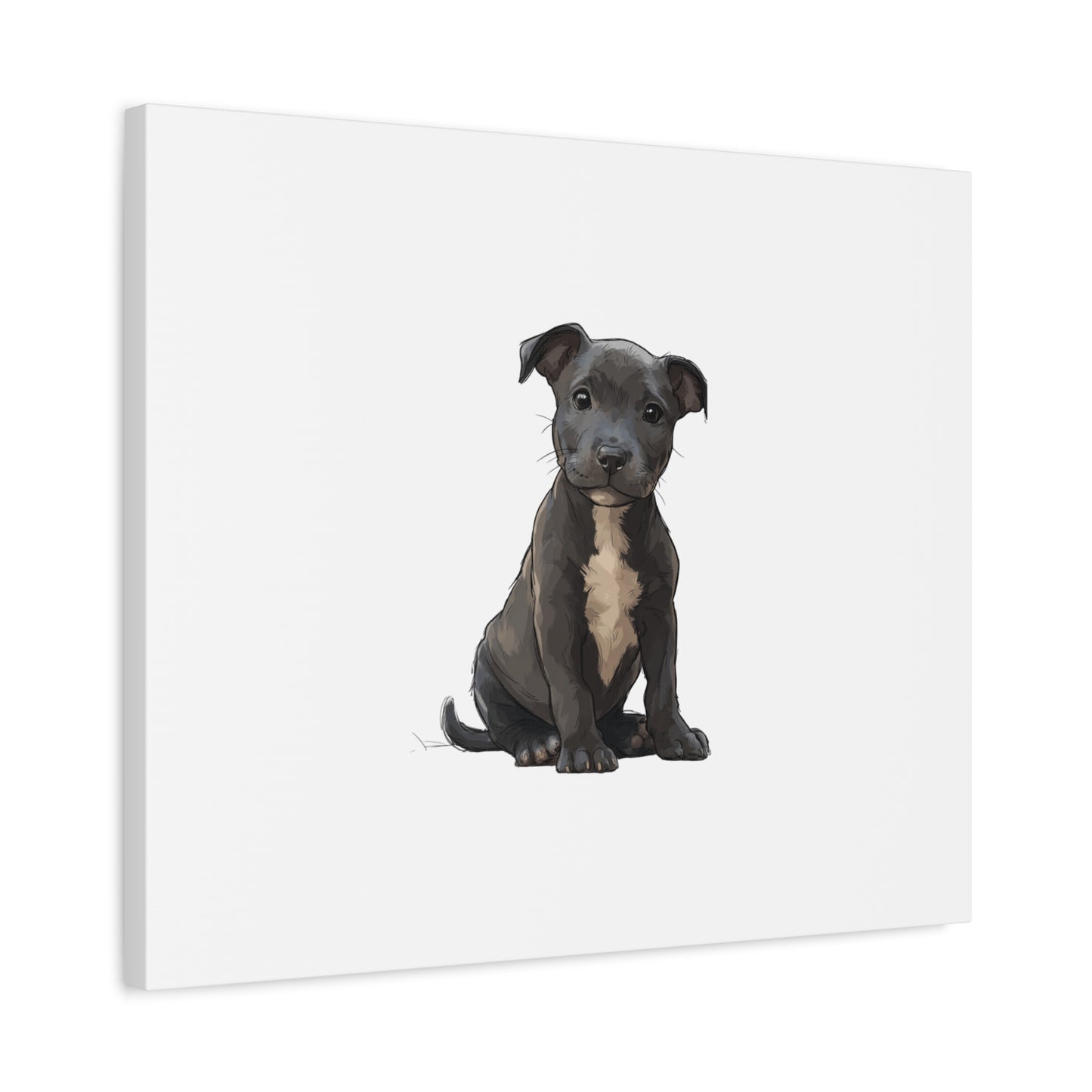 Dog Portrait Canvas Wall Art, Pet Lover Gift, Home Decor, Puppy Artwork, Animal Lover Canvas, Pet Memorial