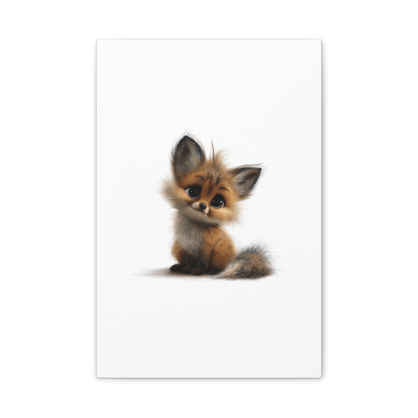 Adorable Fox Canvas Art Print, Cute Nursery Wall Decor, Baby Shower Gift, Animal Lover Home Decor, Kids Room Decoration