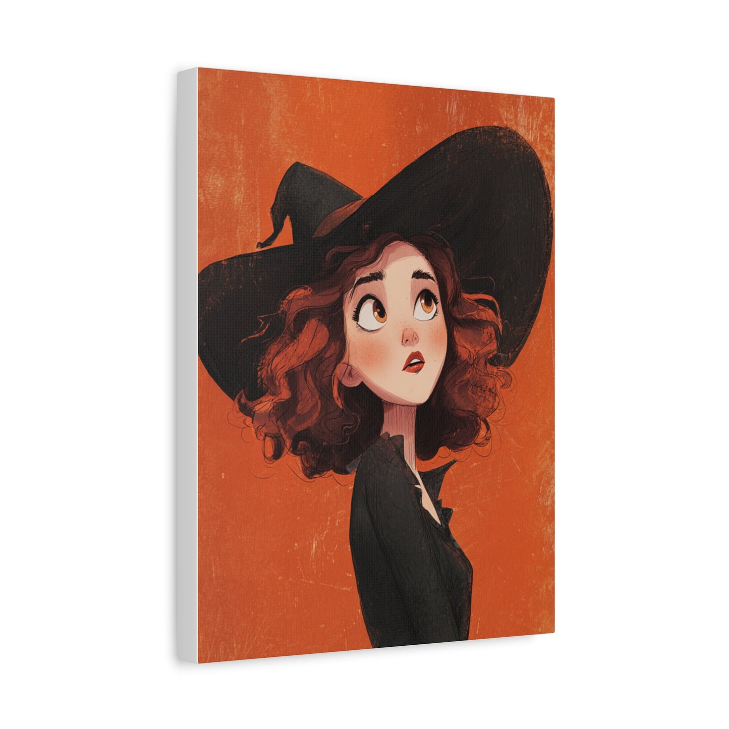 Whimsical Witch Canvas Print, Halloween Decor, Art for Home, Gift for Witches, Fall Wall Art, Magic Lover's Gift