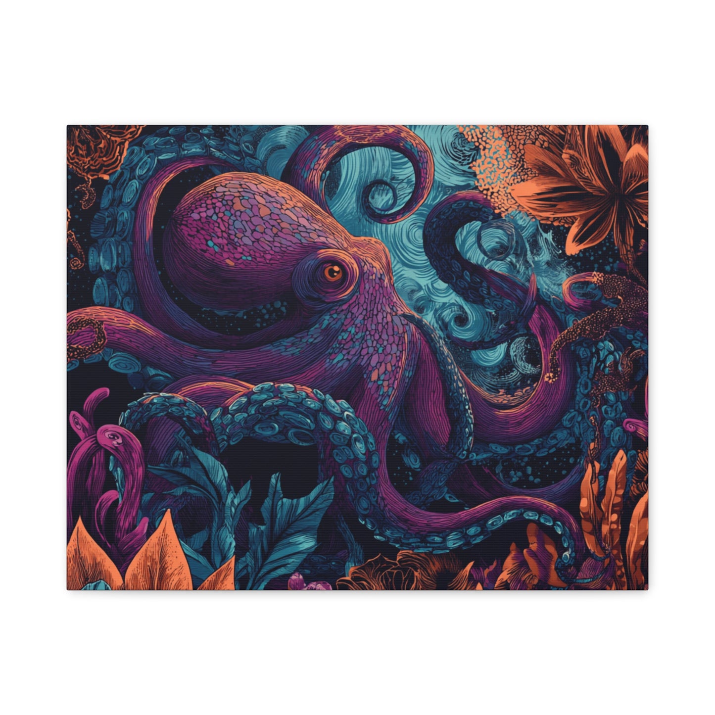 Canvas Wall Art - Colorful Pop Art Style Octopus