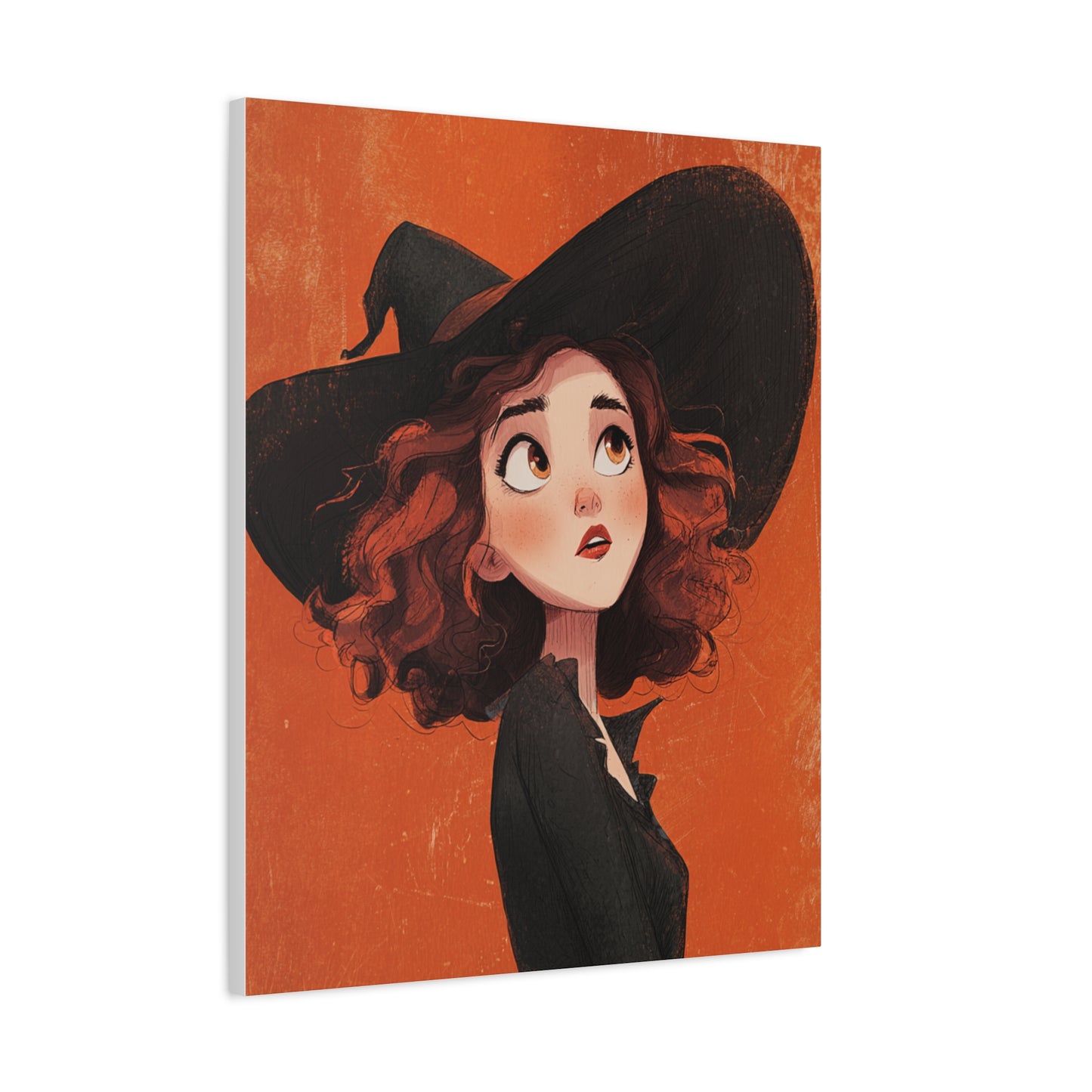 Whimsical Witch Canvas Print, Halloween Decor, Art for Home, Gift for Witches, Fall Wall Art, Magic Lover's Gift
