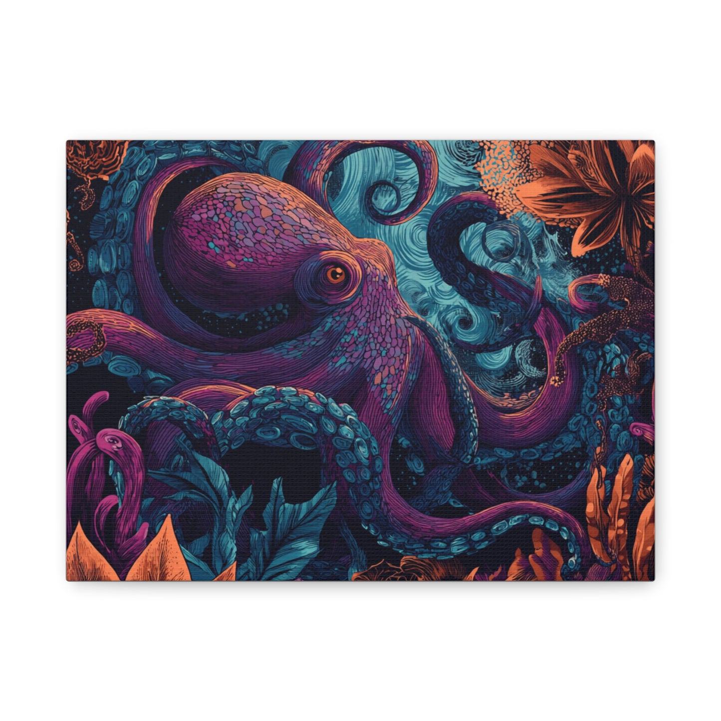 Canvas Wall Art - Colorful Pop Art Style Octopus
