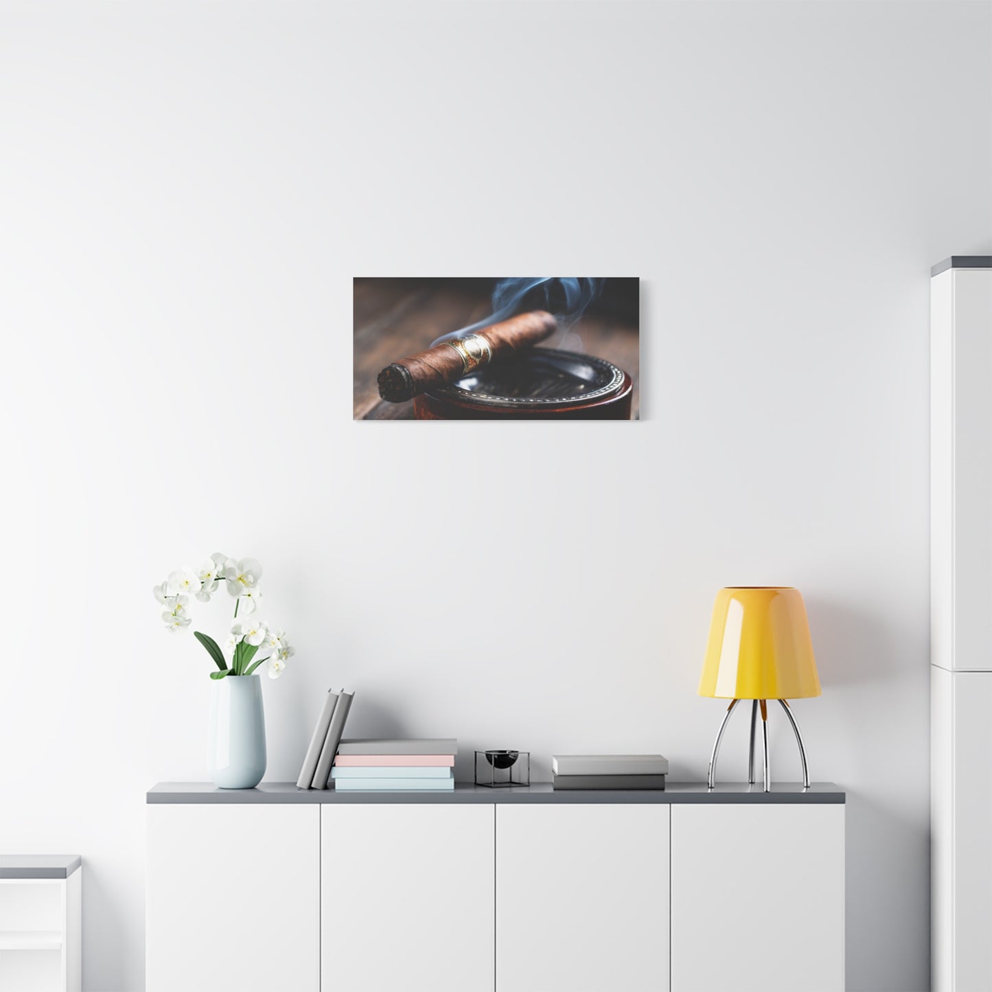 Cigar Smoke Wall Art Canvas