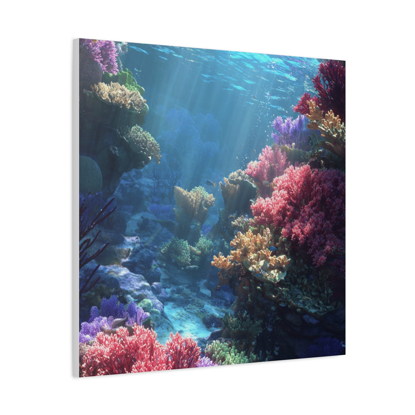 Vibrant Coral Reef Canvas Art, Underwater Decor, Ocean Wall Art, Beach House Decor, Gift for Ocean Lovers