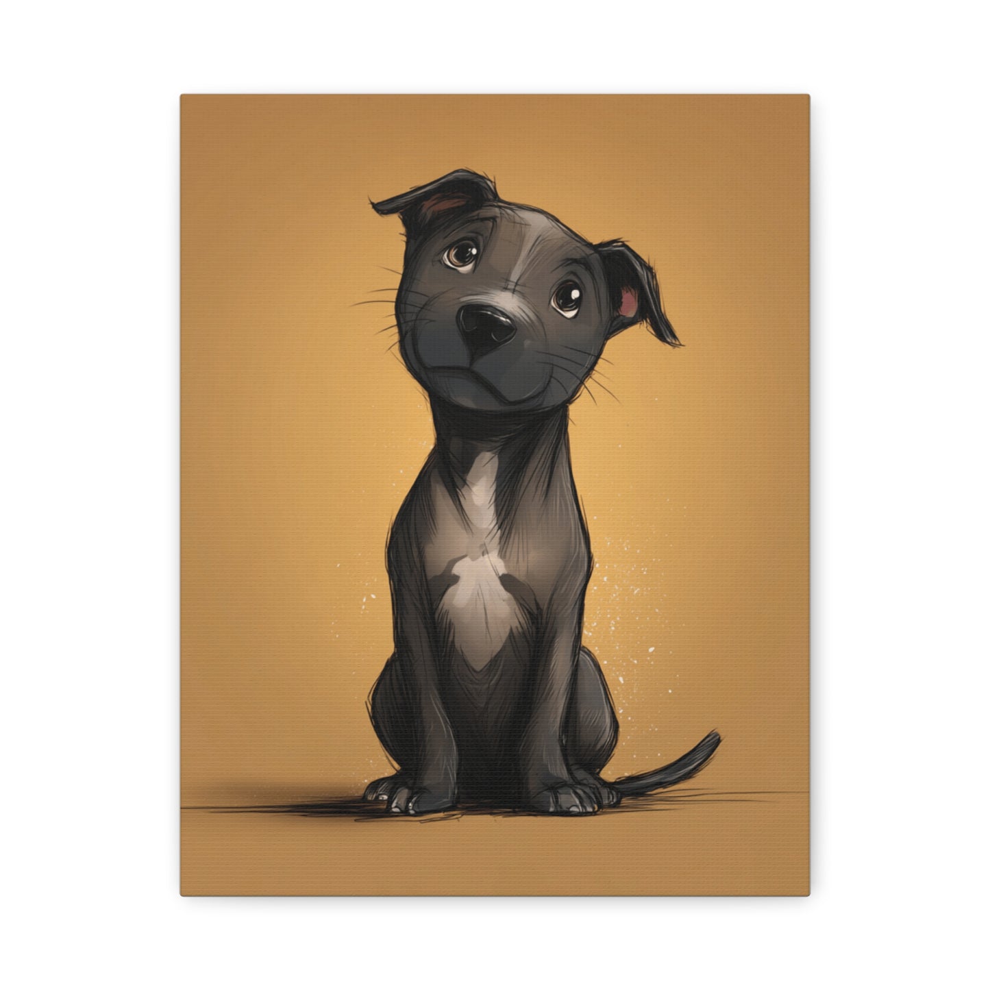 Adorable Dog Art Canvas Print, Perfect for Pet Lovers, Home Décor, Dog Memory, Gift for Animal Lovers, Unique Wall Art
