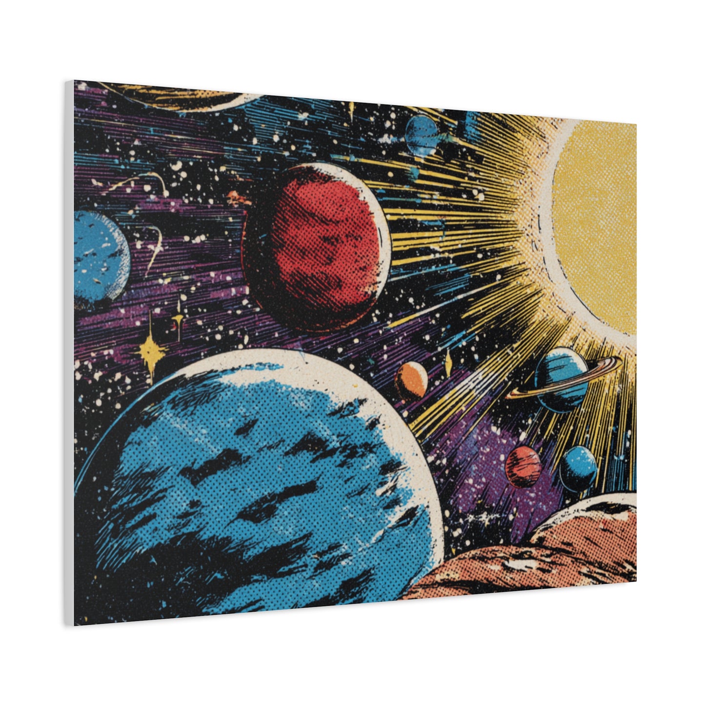 Canvas Print - Comic Book Style Planets