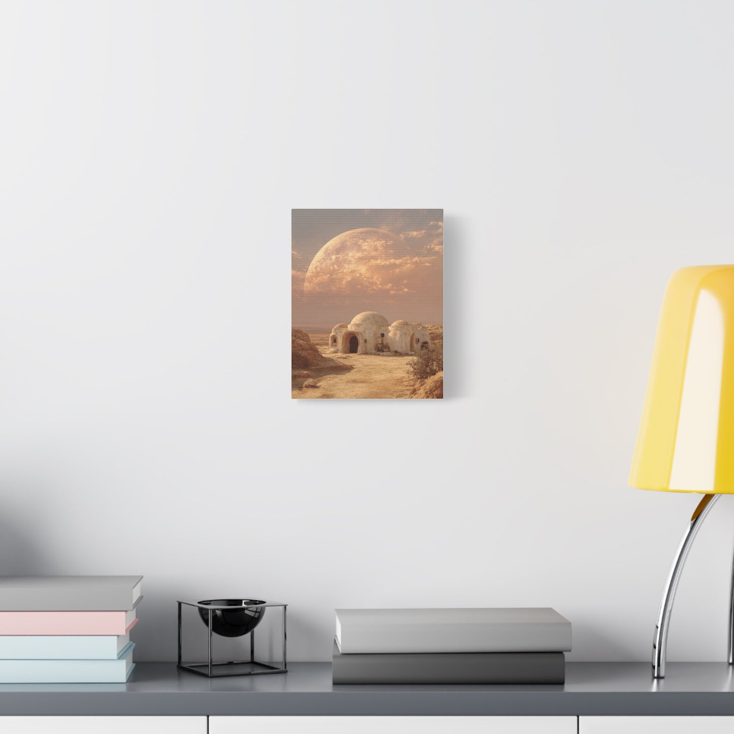 Stretched Canvas Art Print, Matte Wall Decor, Desert Landscape, Home Office Art, Gift for Art Lovers, Space Decor, Unique Wall Art