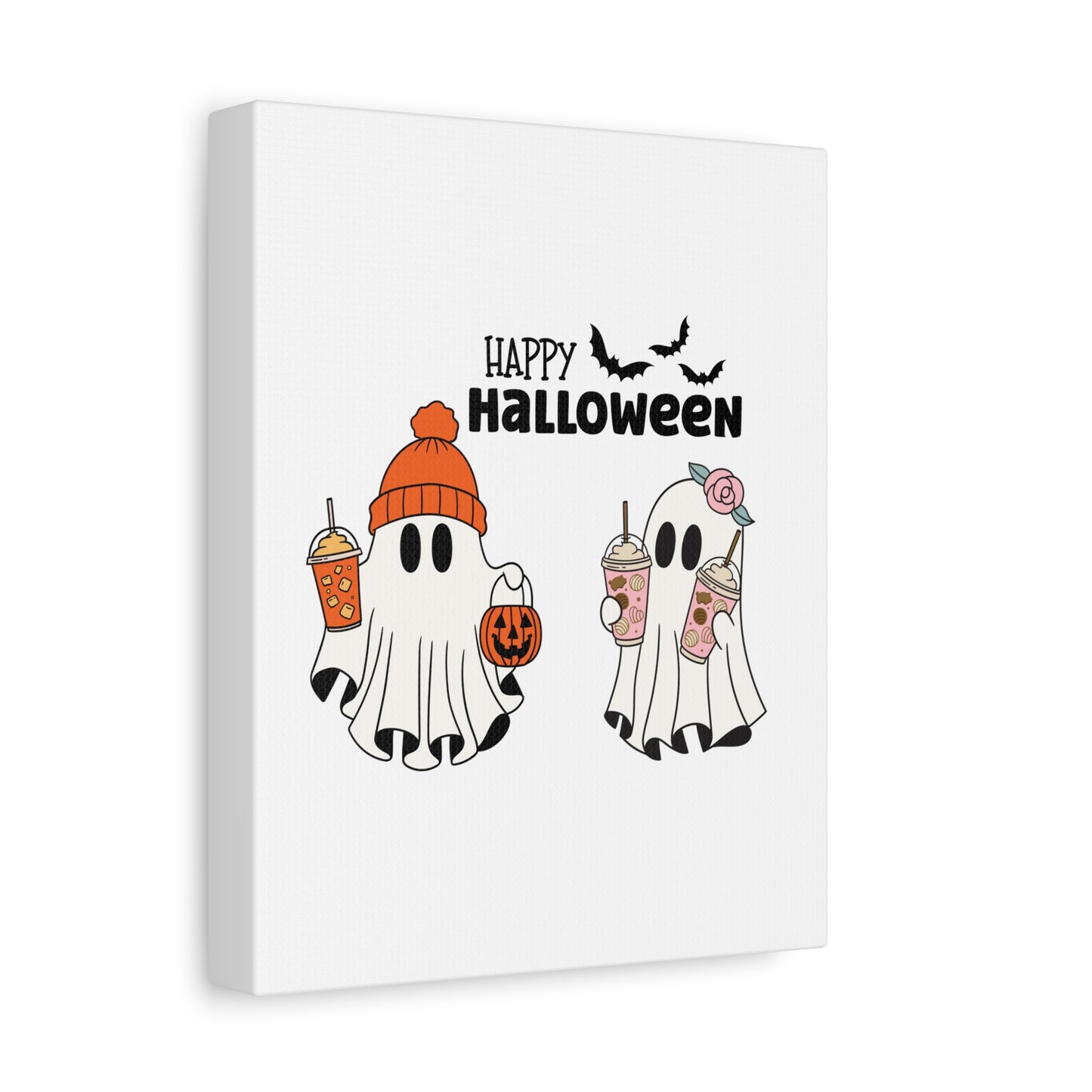 Canvas Print - Adorable Ghost Friends, Happy Halloween