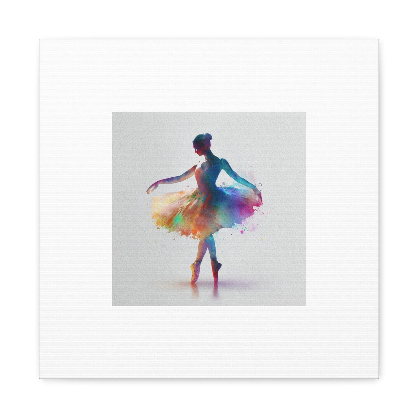 Canvas Print - Beautiful Ballerina with Color Splash - Perfect for a Little Dancer's Room
