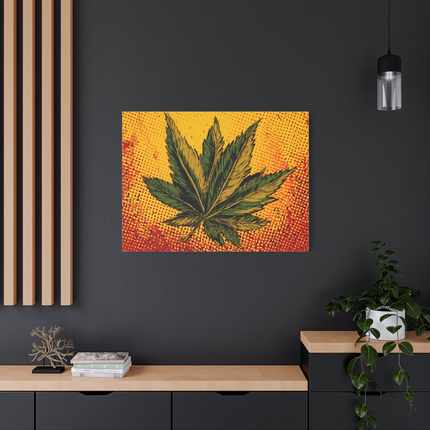 Canvas Print Pop Art Marijuana Leaf