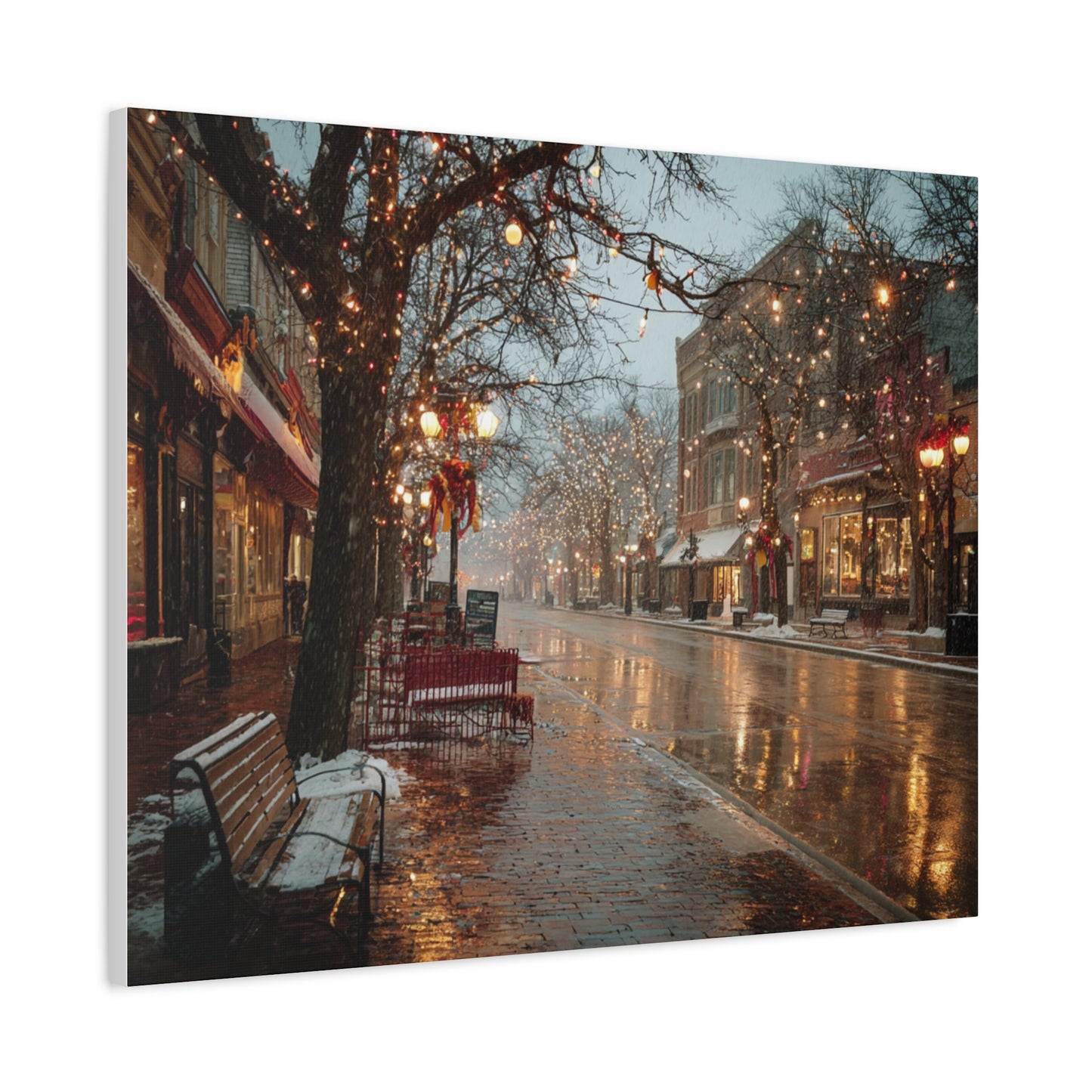 Cozy Winter Canvas Wall Art, Holiday Decor, Home Decoration, Gift for Her, Christmas Vibes, Seasonal Artwork