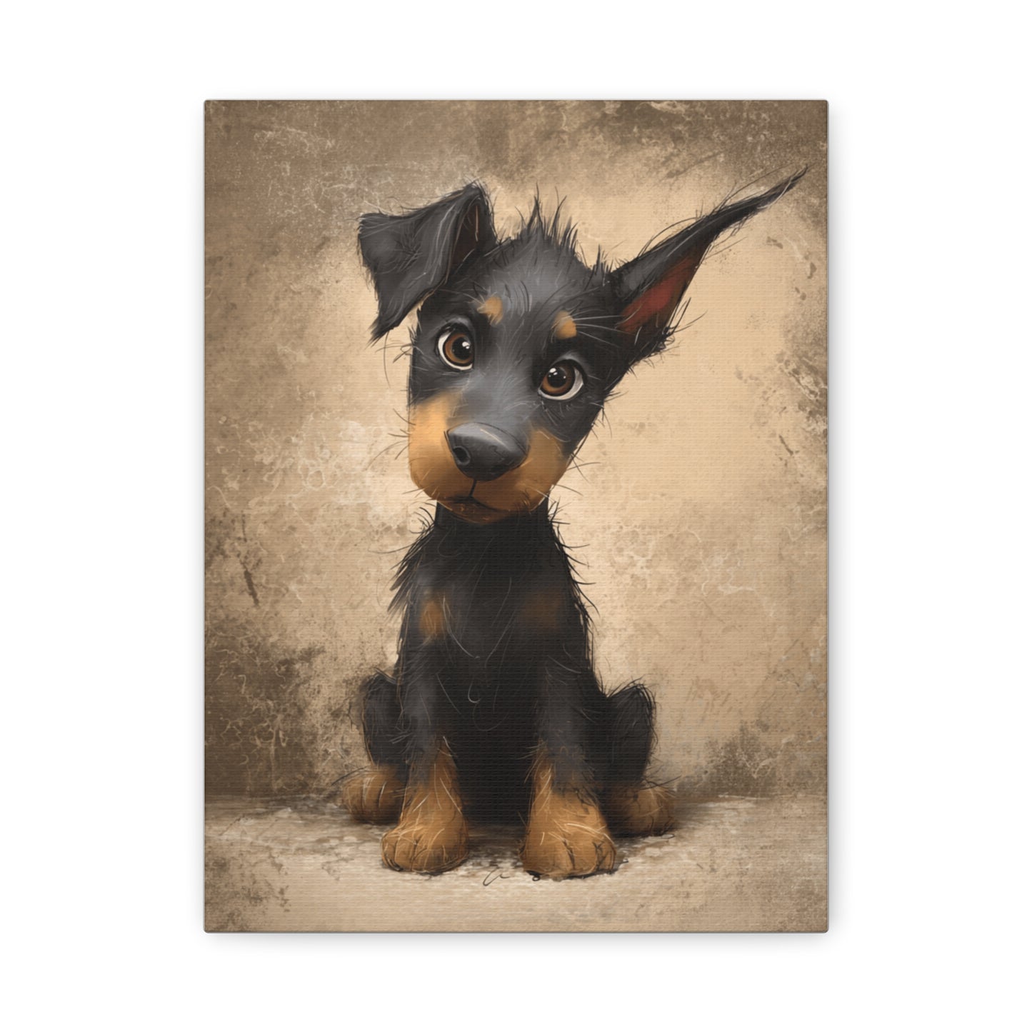 Pet Portrait Canvas, Dog Art Print, Wall Decor, Puppy Lover Gift, Animal Artwork, Home Decoration, Dog Lover Gift