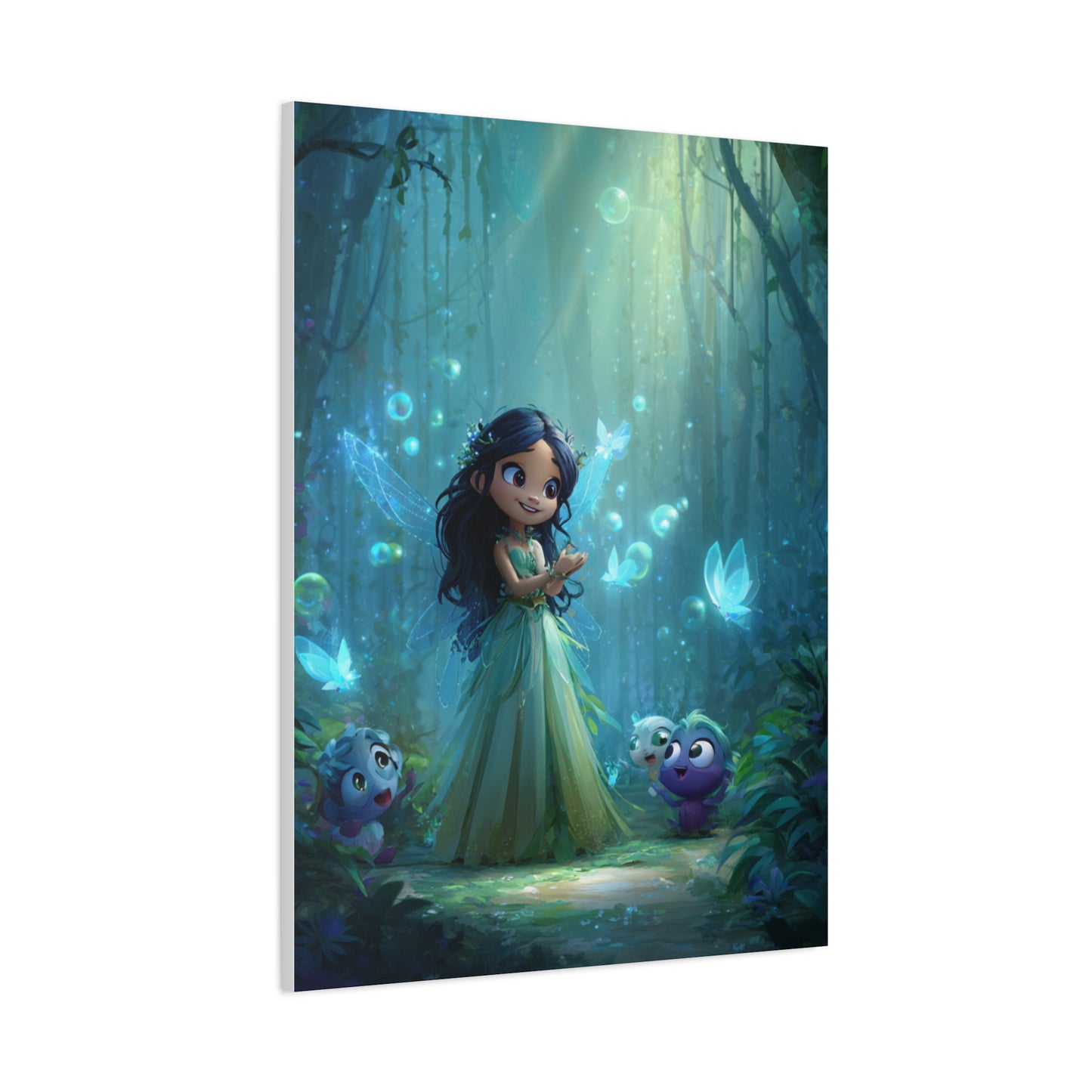 Whimsical Fairy Tale Canvas Wall Art, Enchanted Forest Decor, Fantasy Children's Room Wall Art, Magical Gift for Kids, Home Decor