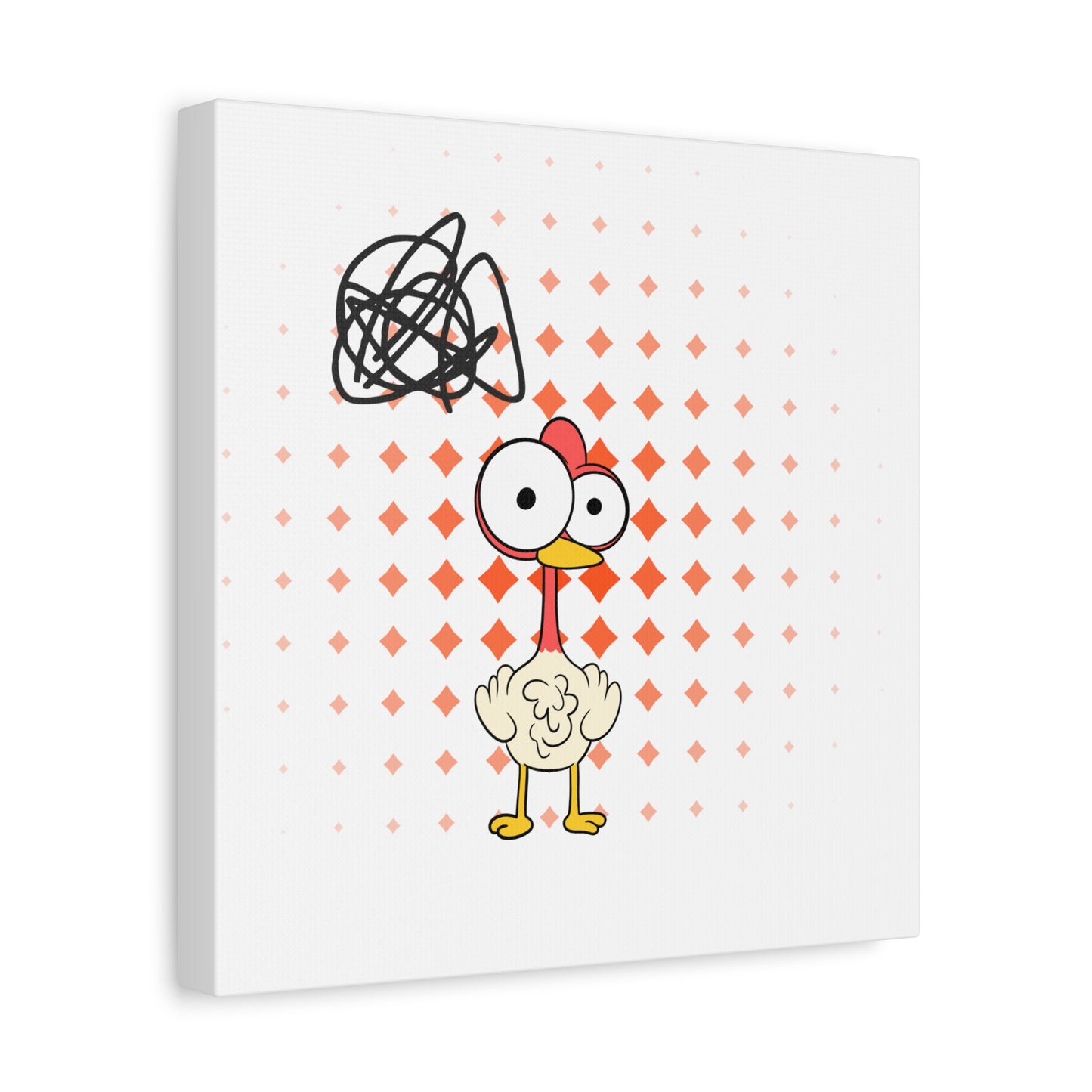 Whimsical Chicken Canvas Wall Art