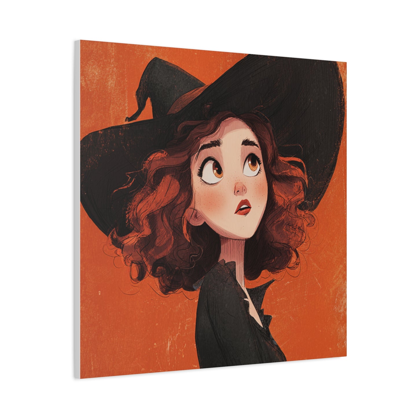 Whimsical Witch Canvas Print, Halloween Decor, Art for Home, Gift for Witches, Fall Wall Art, Magic Lover's Gift