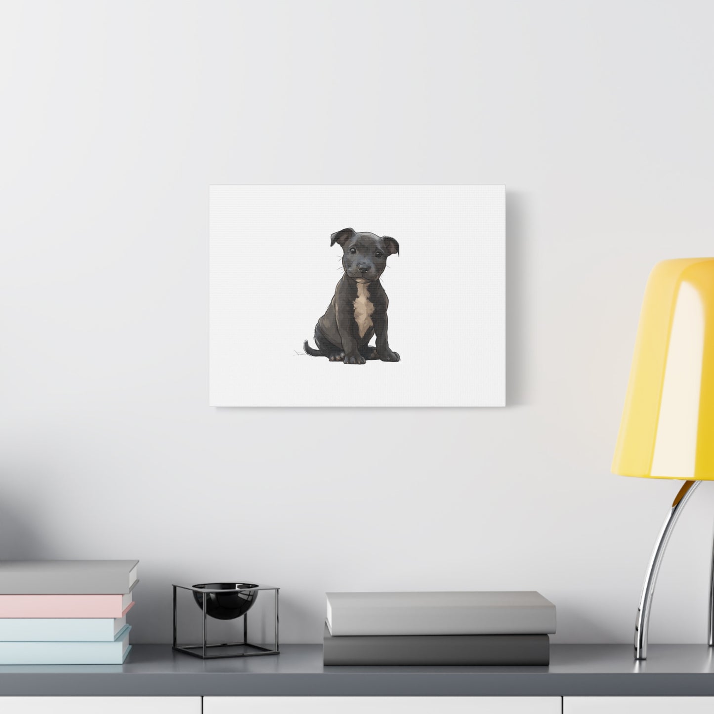 Dog Portrait Canvas Wall Art, Pet Lover Gift, Home Decor, Puppy Artwork, Animal Lover Canvas, Pet Memorial