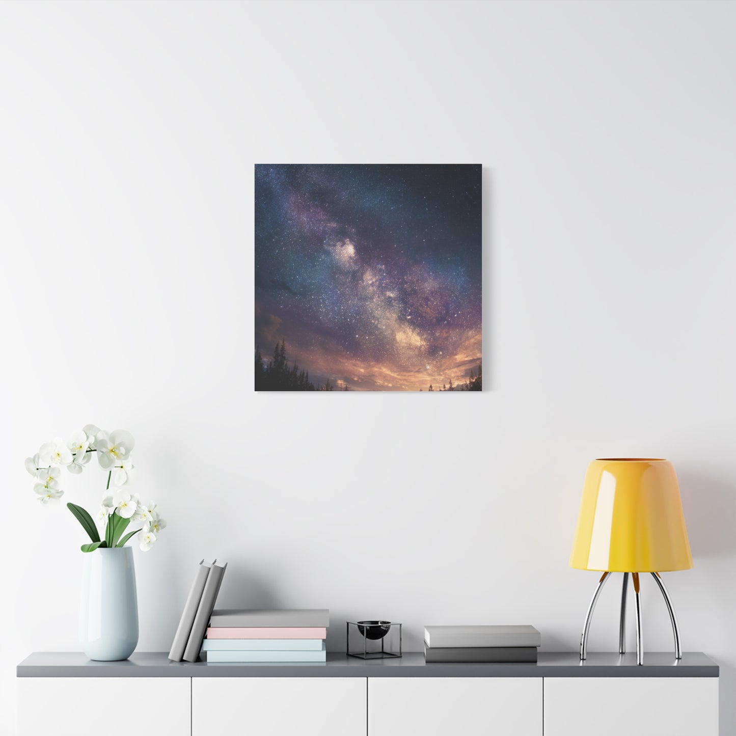 Galactic Night Matte Canvas Print, Cosmic Wall Art for Home Decor, Celestial Decor, Starry Night Art, Space Lover Gift, Bedroom Wall Art