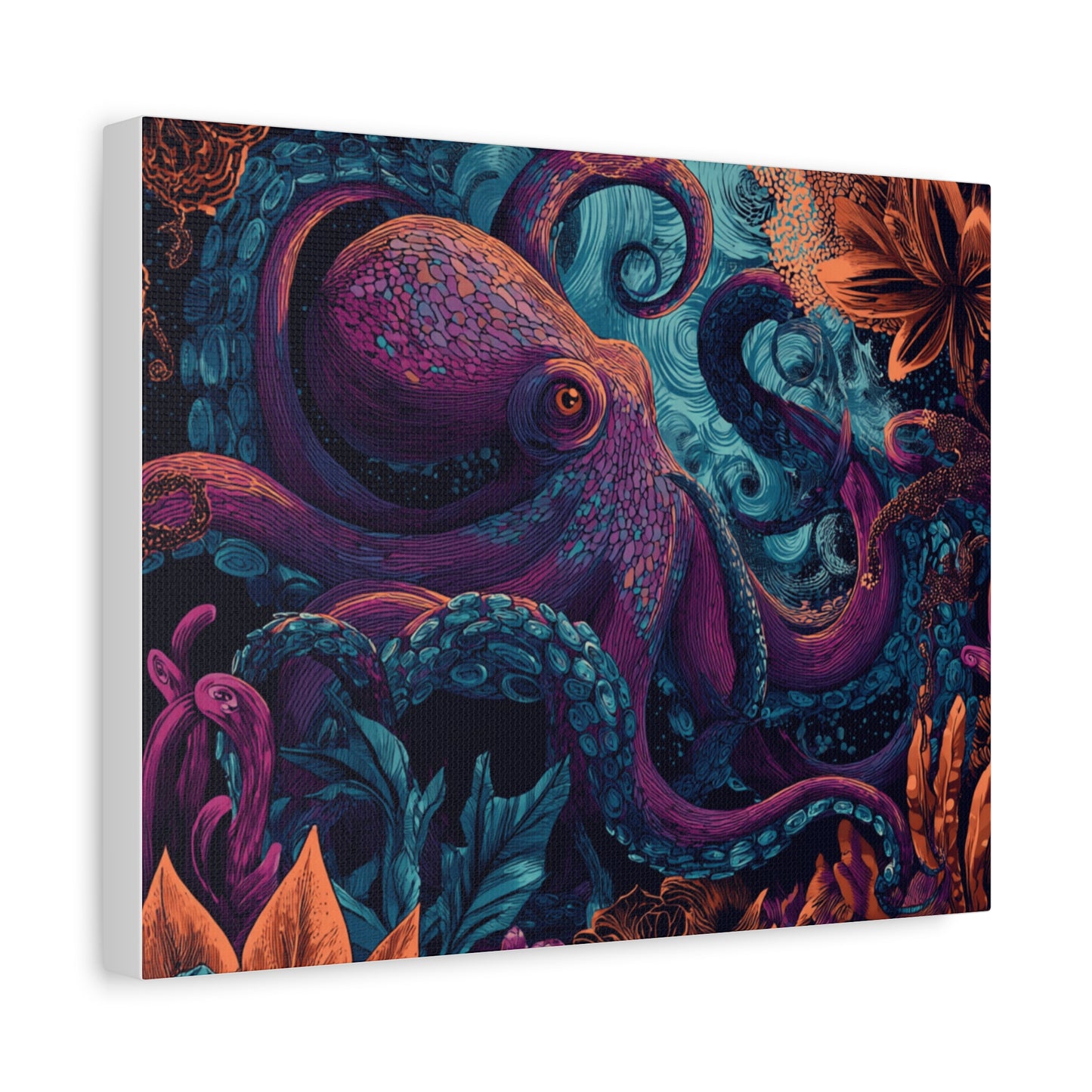 Canvas Wall Art - Colorful Pop Art Style Octopus
