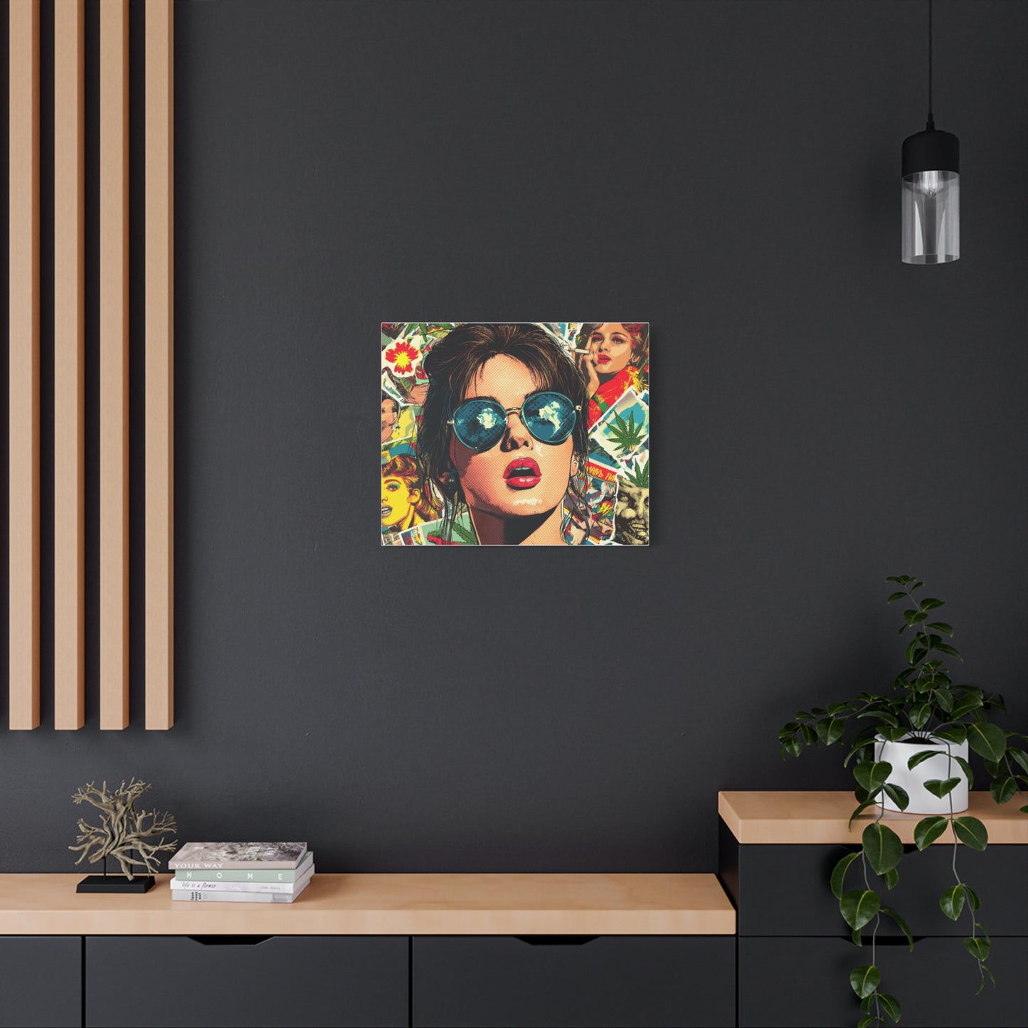 Canvas Art Print: Pop Art Woman 420 Colorful Vivid