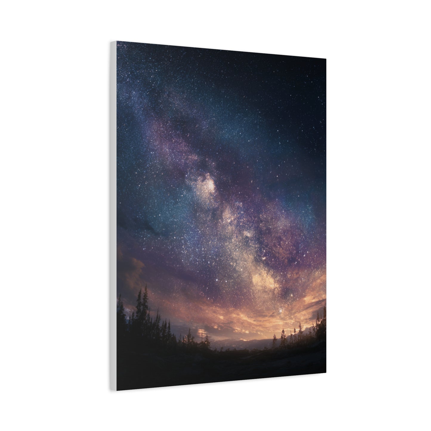 Galactic Night Matte Canvas Print, Cosmic Wall Art for Home Decor, Celestial Decor, Starry Night Art, Space Lover Gift, Bedroom Wall Art