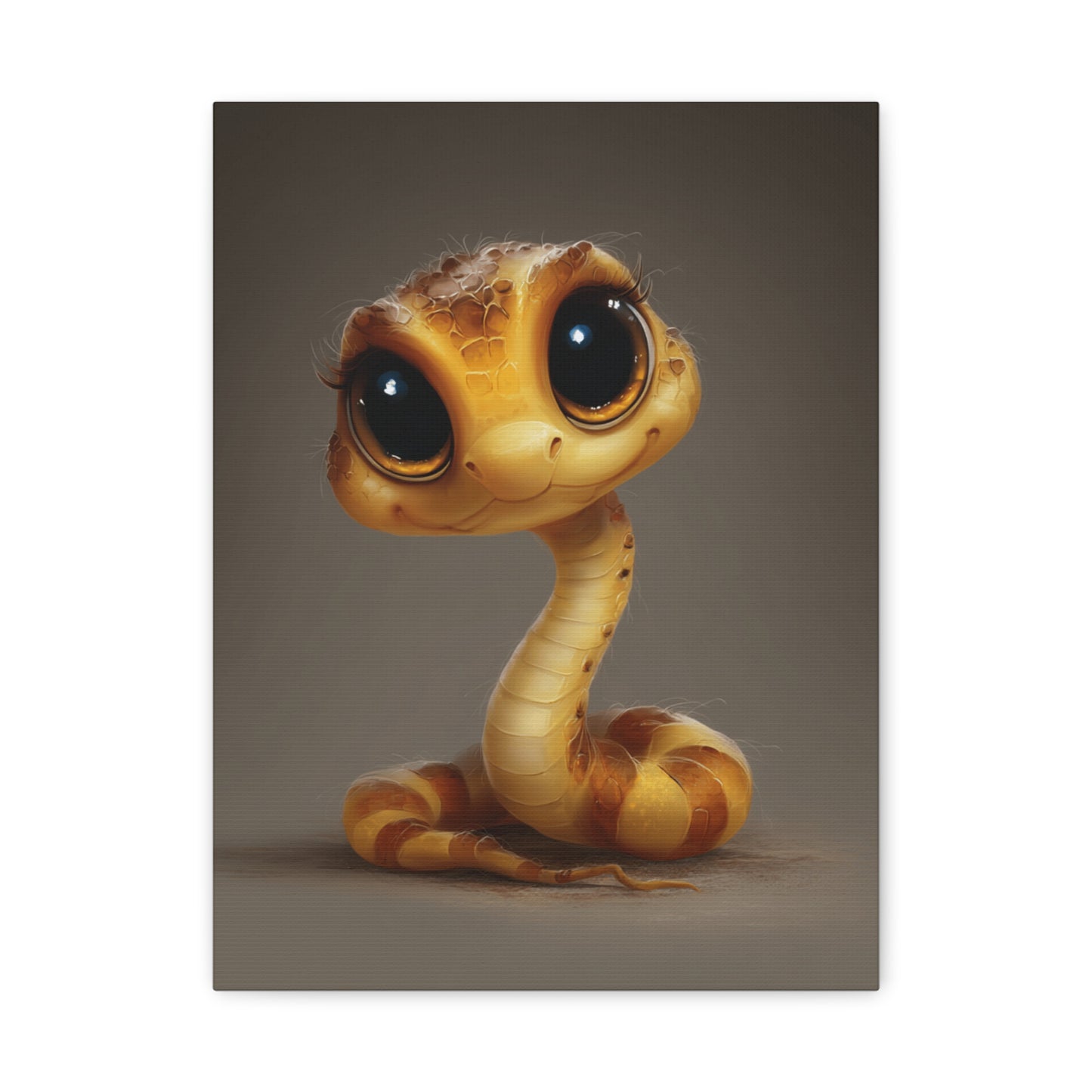 Whimsical Snake Canvas Art, Cute Animal Decor, Kids Room Wall Art, Gift for Animal Lovers, Unique Home Decoration