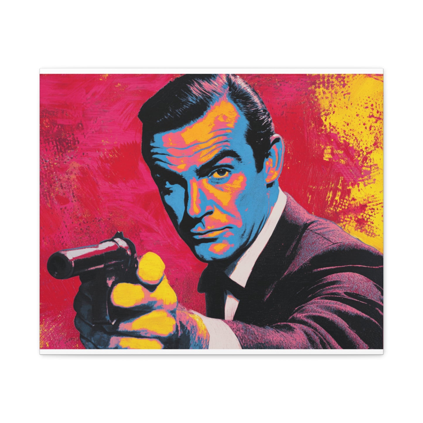 Vibrant Retro Canvas Art, Pop Culture Wall Decor, 60s Inspired Artwork, Unique Gift for Movie Lovers, Home Decoration